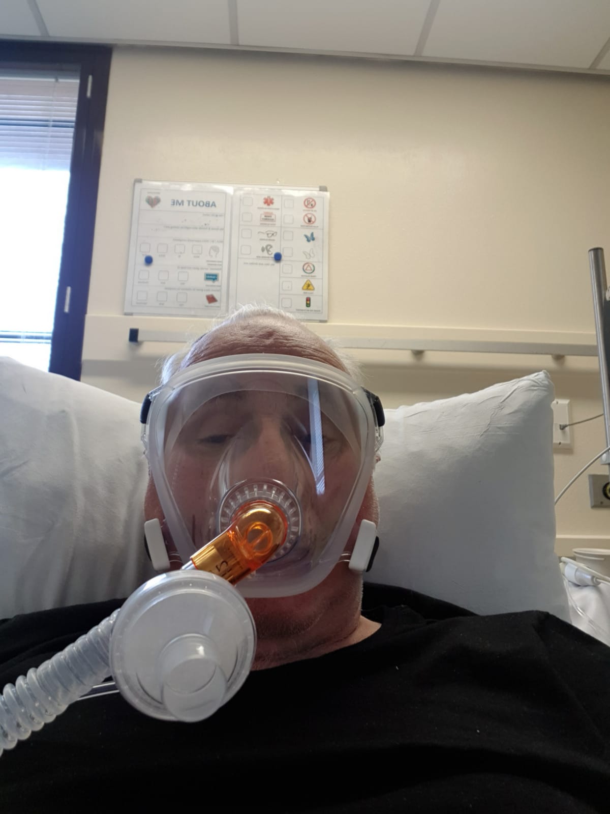 Paul Hodgskin in hospital