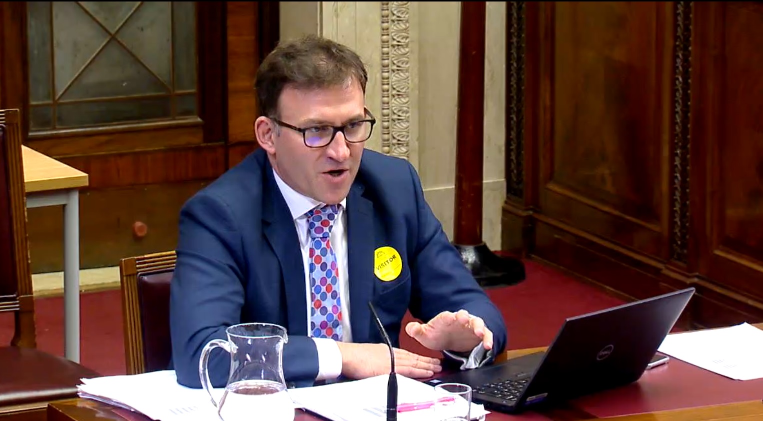 CCEA chief executive Justin Edwards gives evidence to the education committee