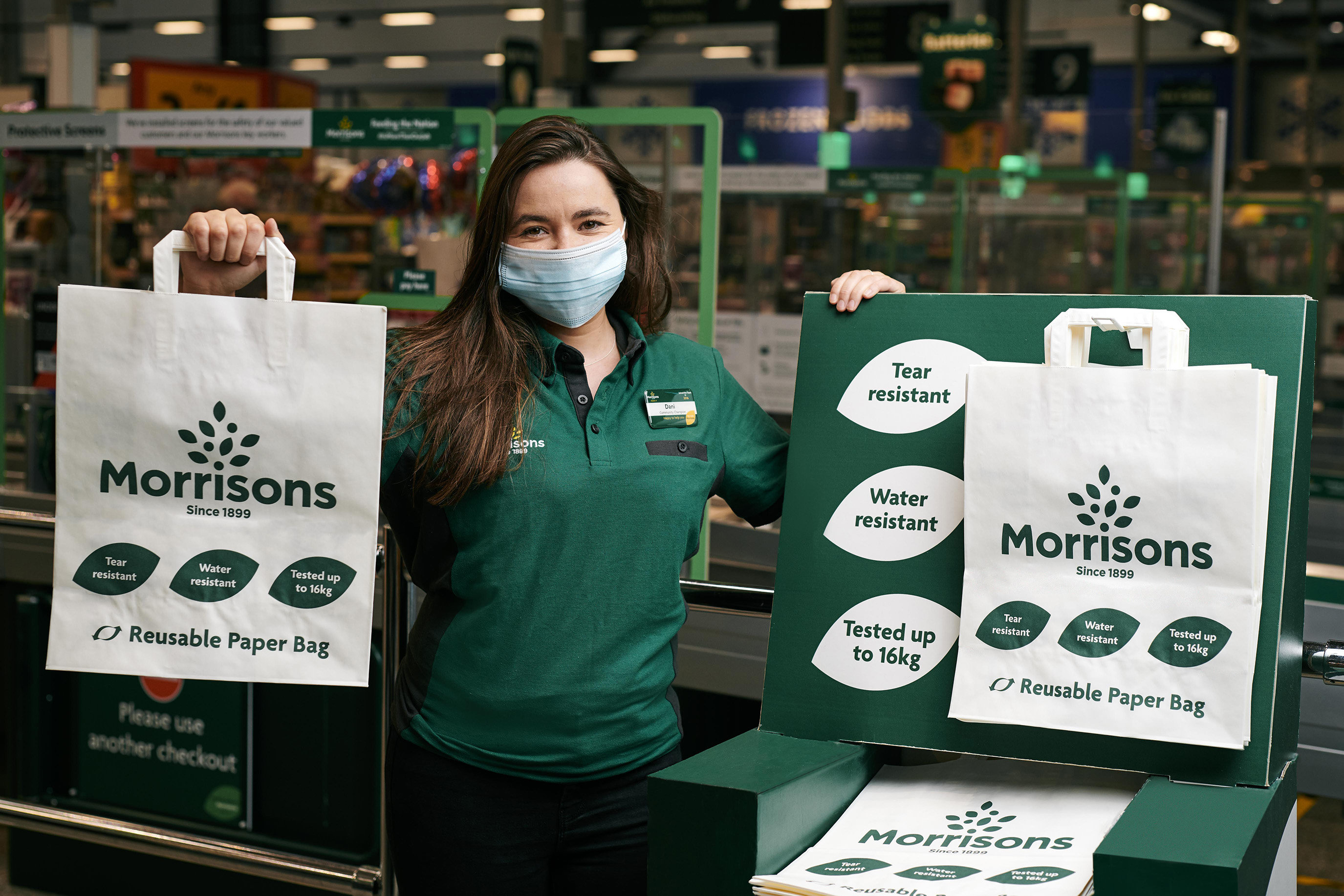 Morrisons started providing paper bags in its stores last year