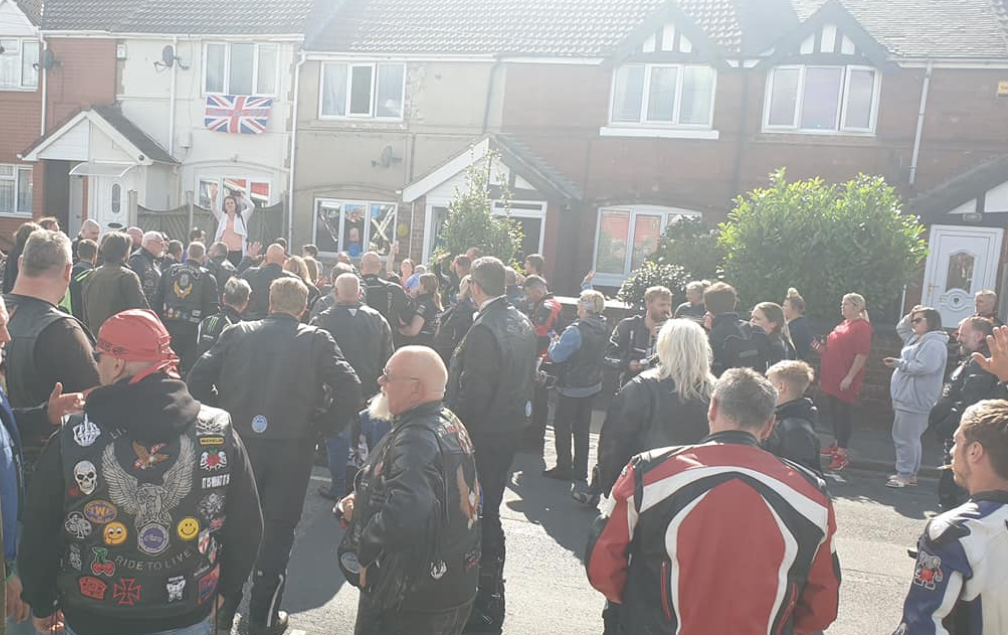 Bikers wish boy happy birthday in Doncaster