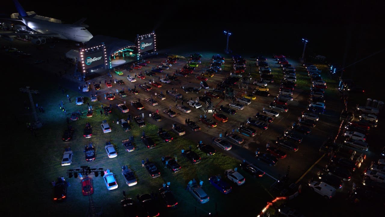 Top Gear filmed in front of live drivein audience at race track
