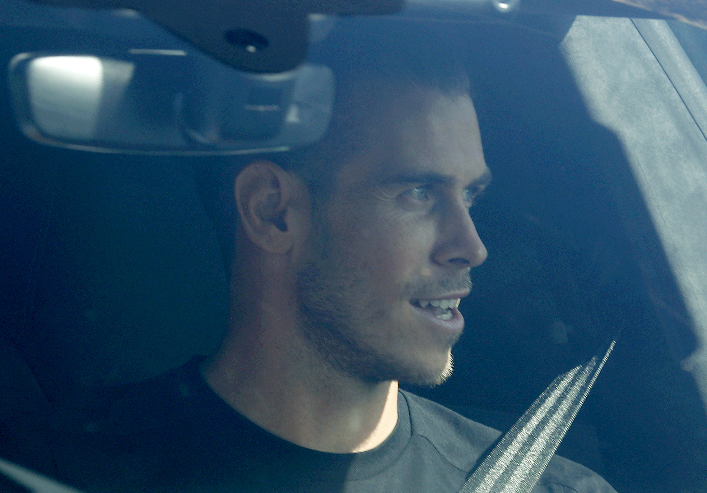 Gareth Bale arrived at the training ground on Friday