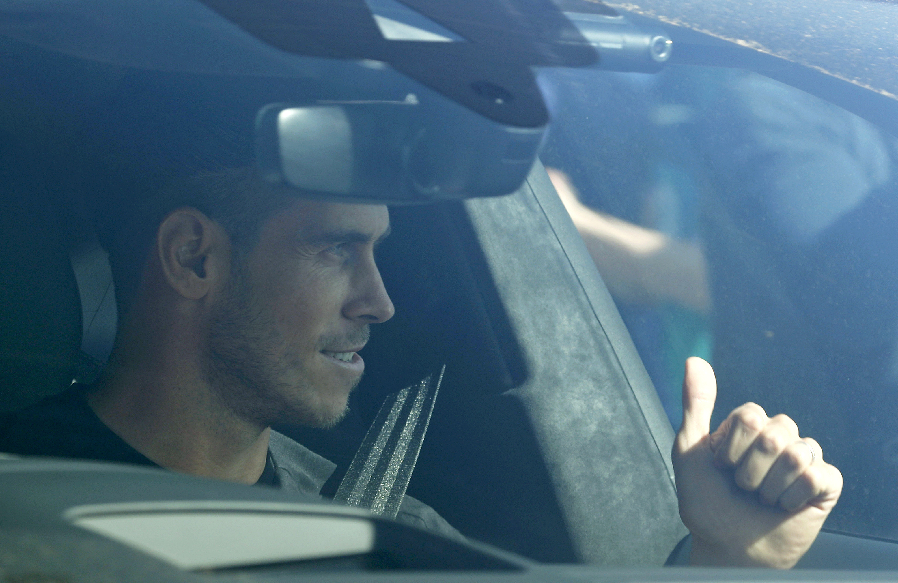 Gareth Bale arrived at the training ground on Friday