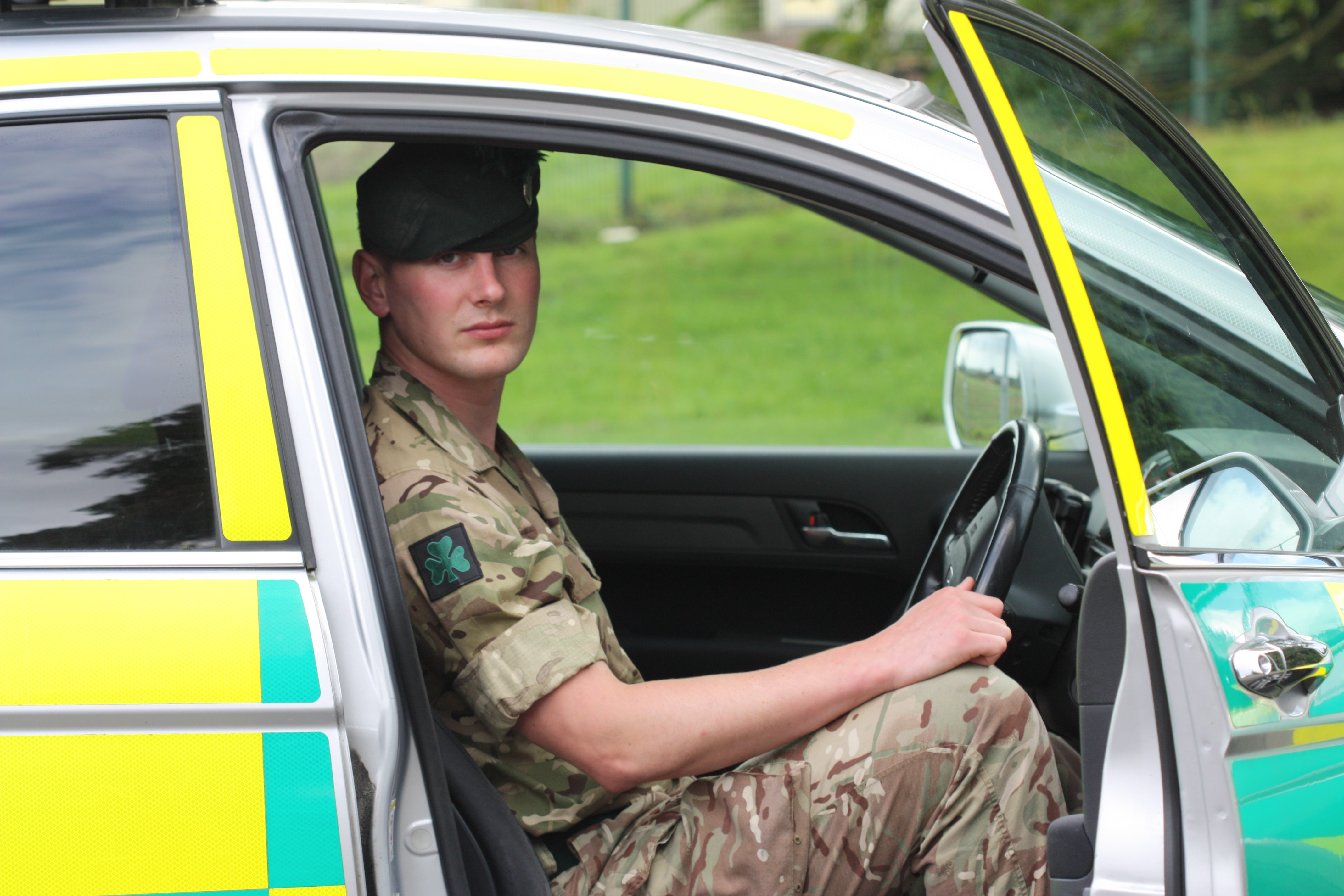 Ranger Bernard McHugh, who has left the Army to pursue a career as a paramedic
