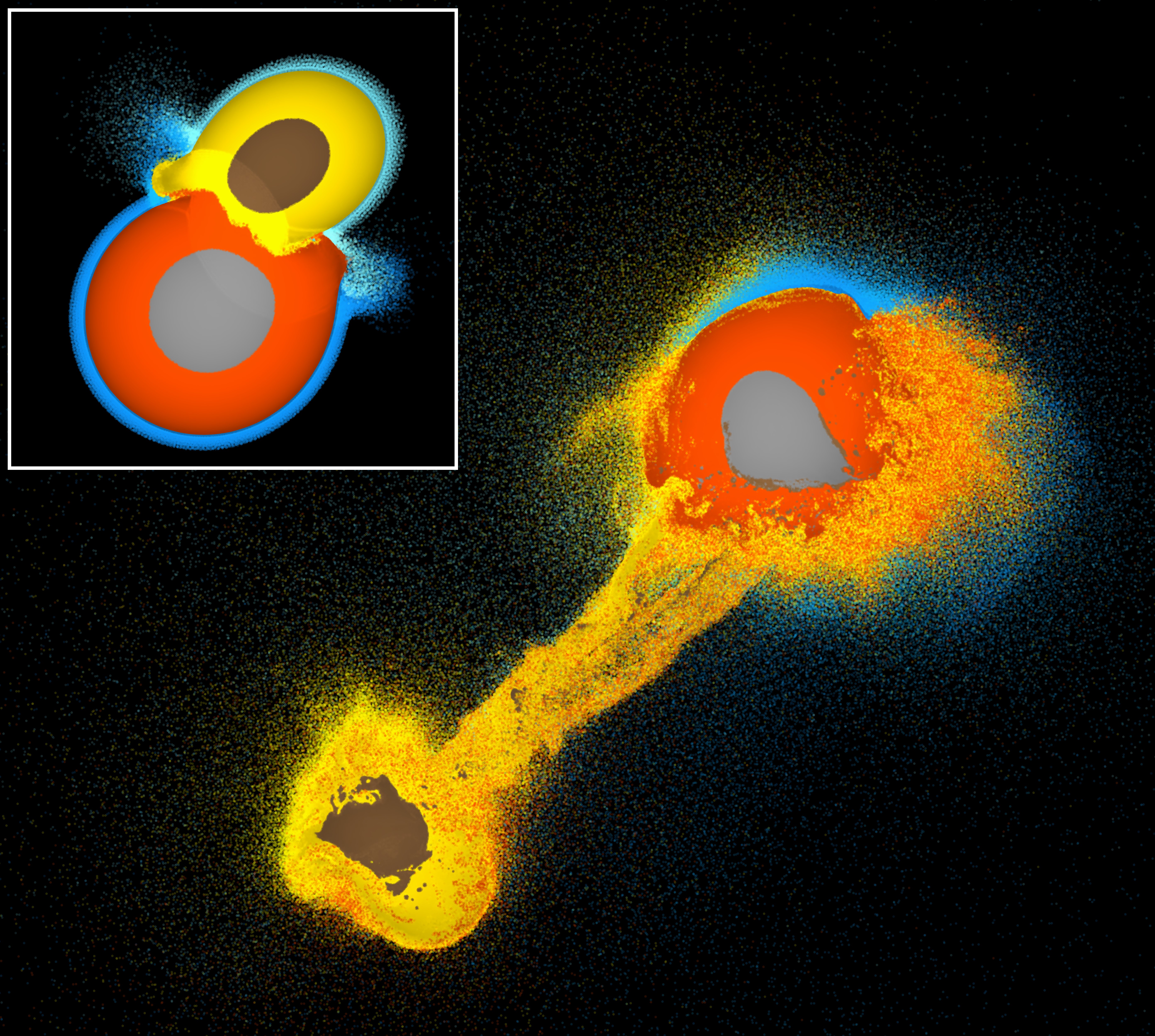 3D simulations of giant impacts using 30 to 100 million particles