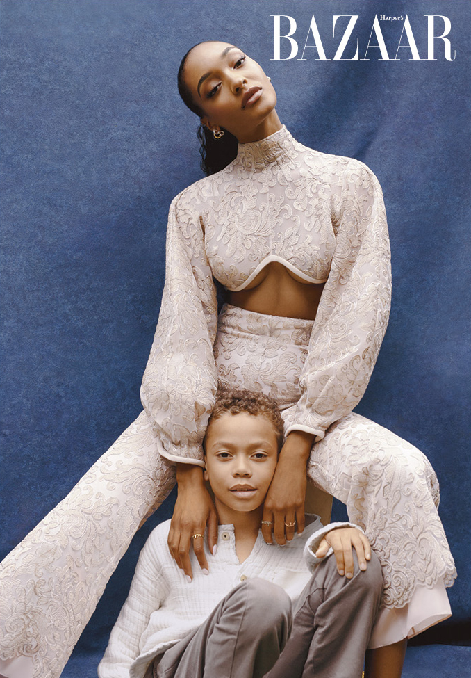 Jourdan Dunn and her son appear in the upcoming issue of Harper's Bazaar