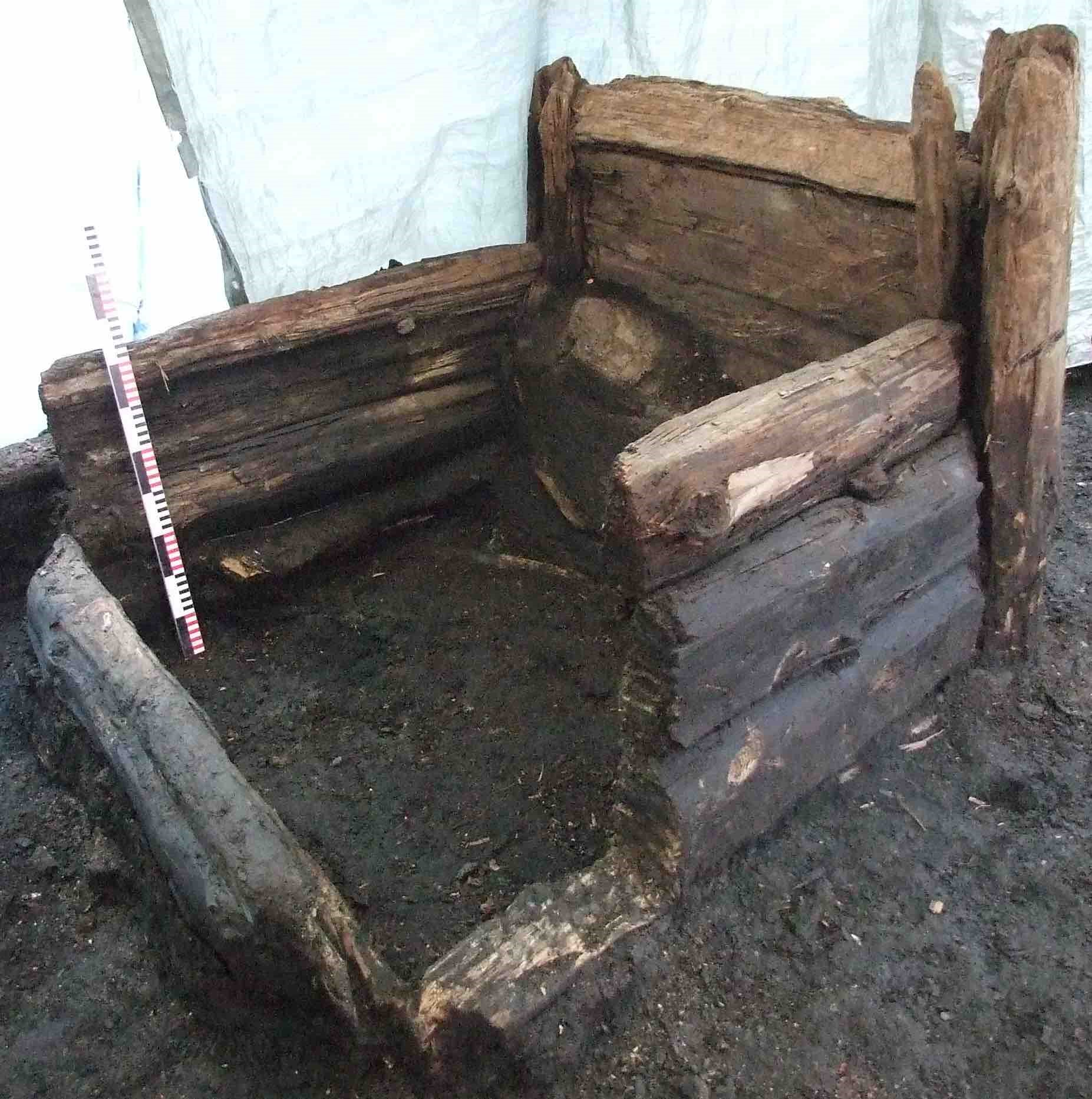 Wooden latrine from medieval Riga, Latvia