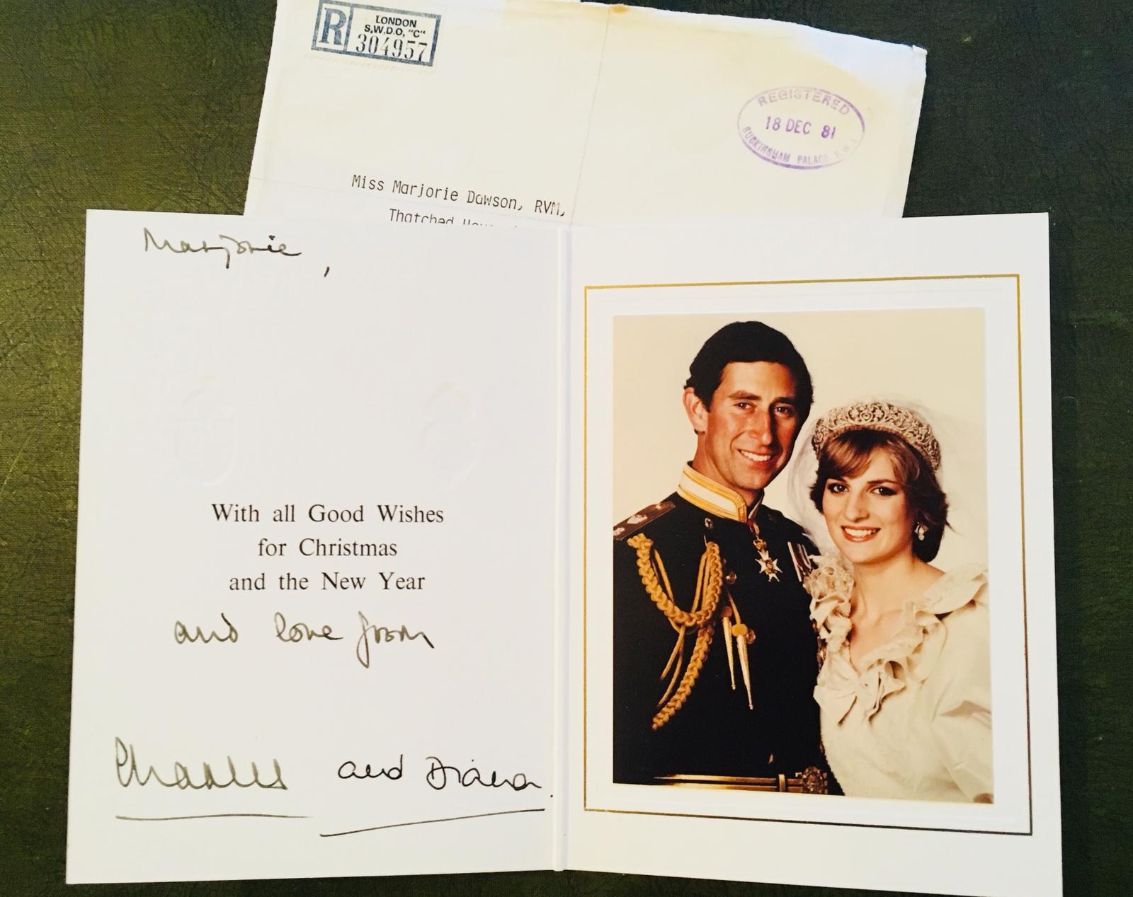 Christmas card from Charles and Diana