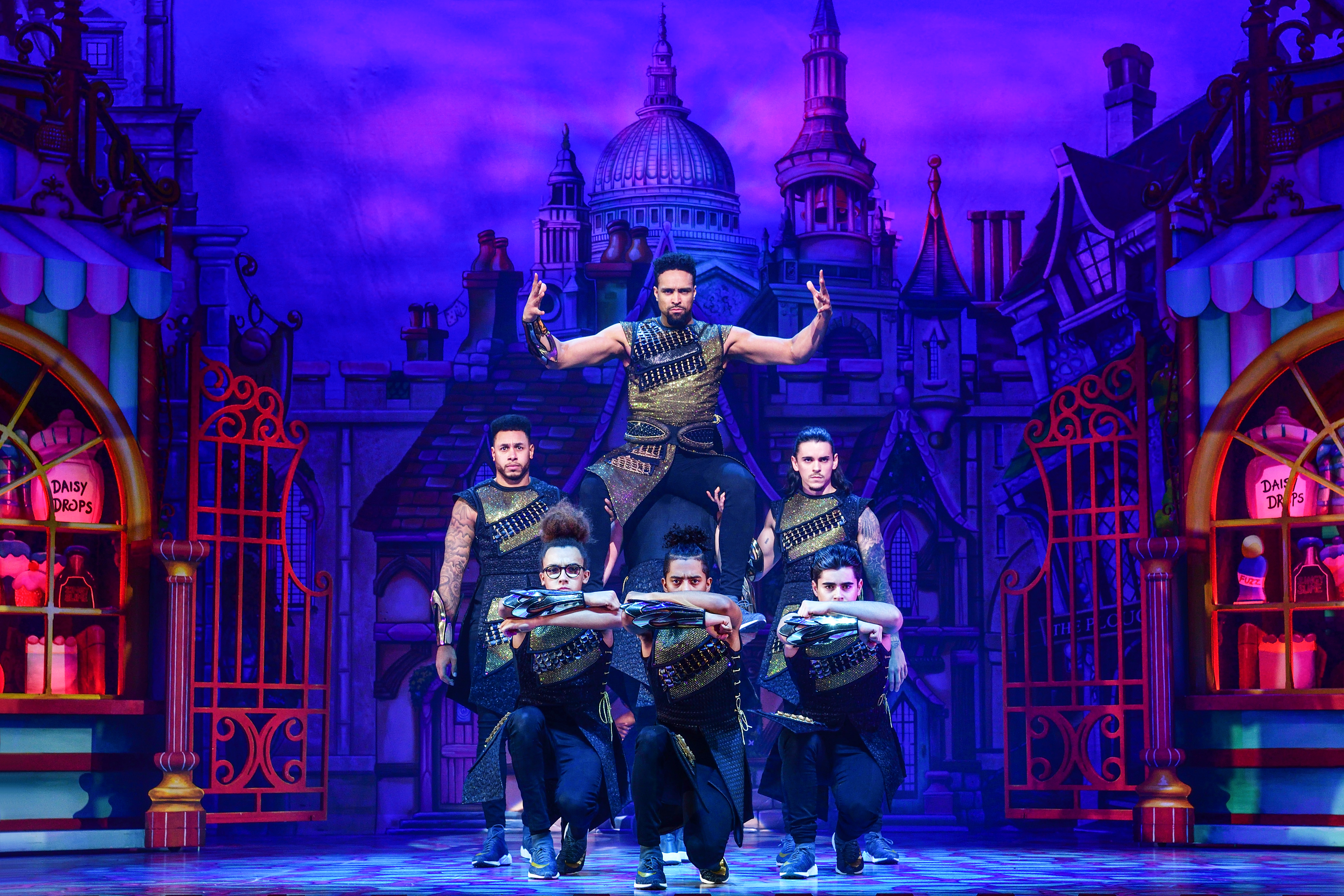 Ashley Banjo and Diversity as The Sultan and His Advisers