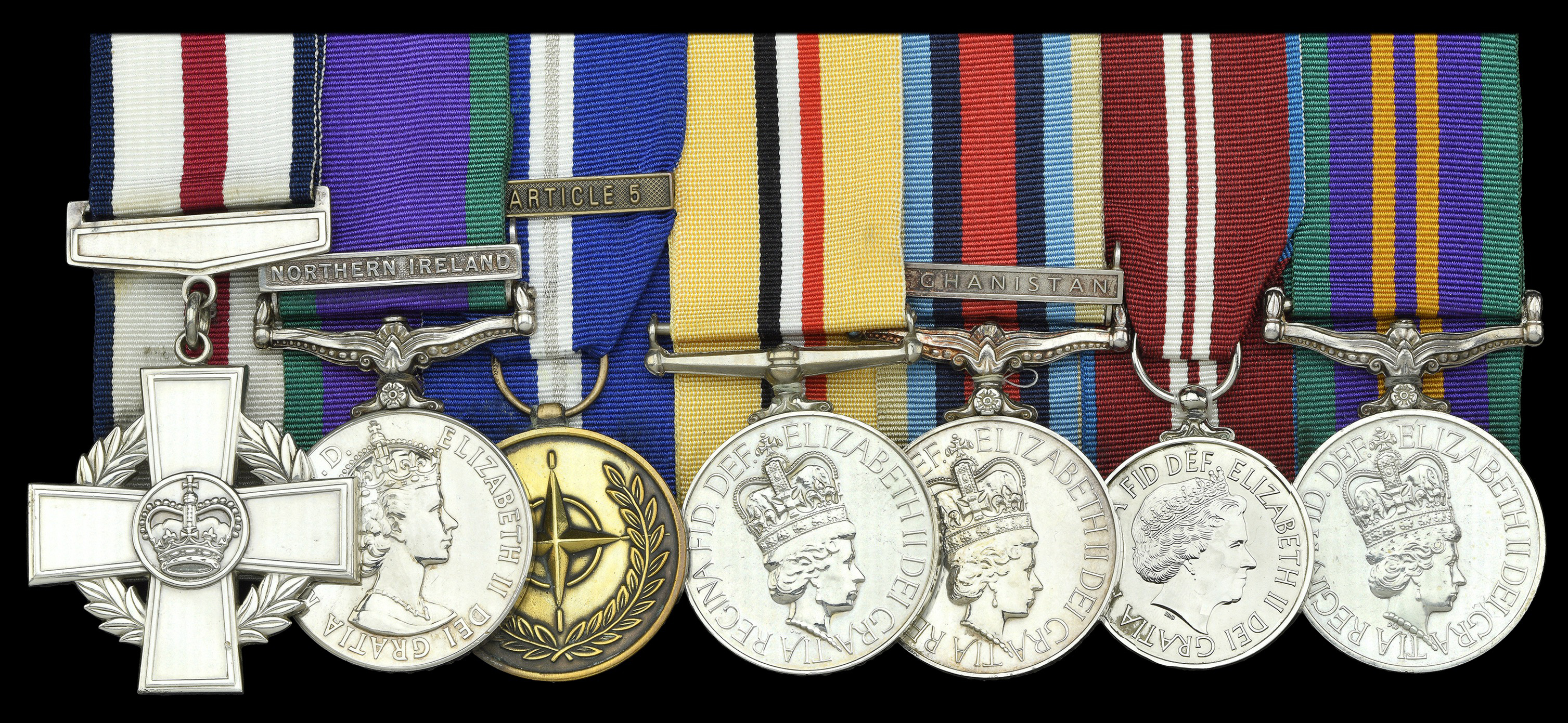 Among the medals being sold are a General Service Medal, the Operational Service Medal for Afghanistan and the Jubilee Medal (Credit Dix Noonan Webb/PA)