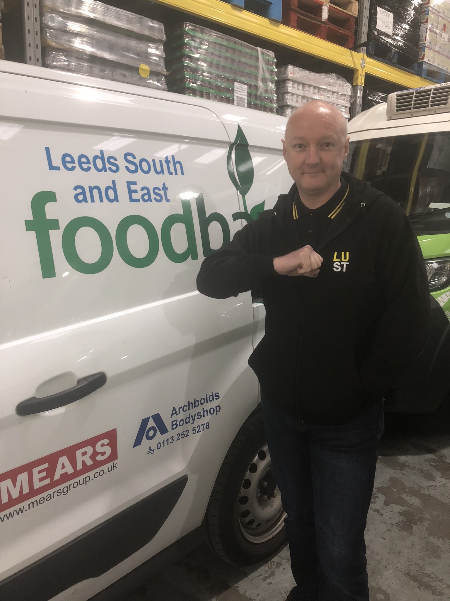 Graham Hyde at the Leeds South And East Foodbank