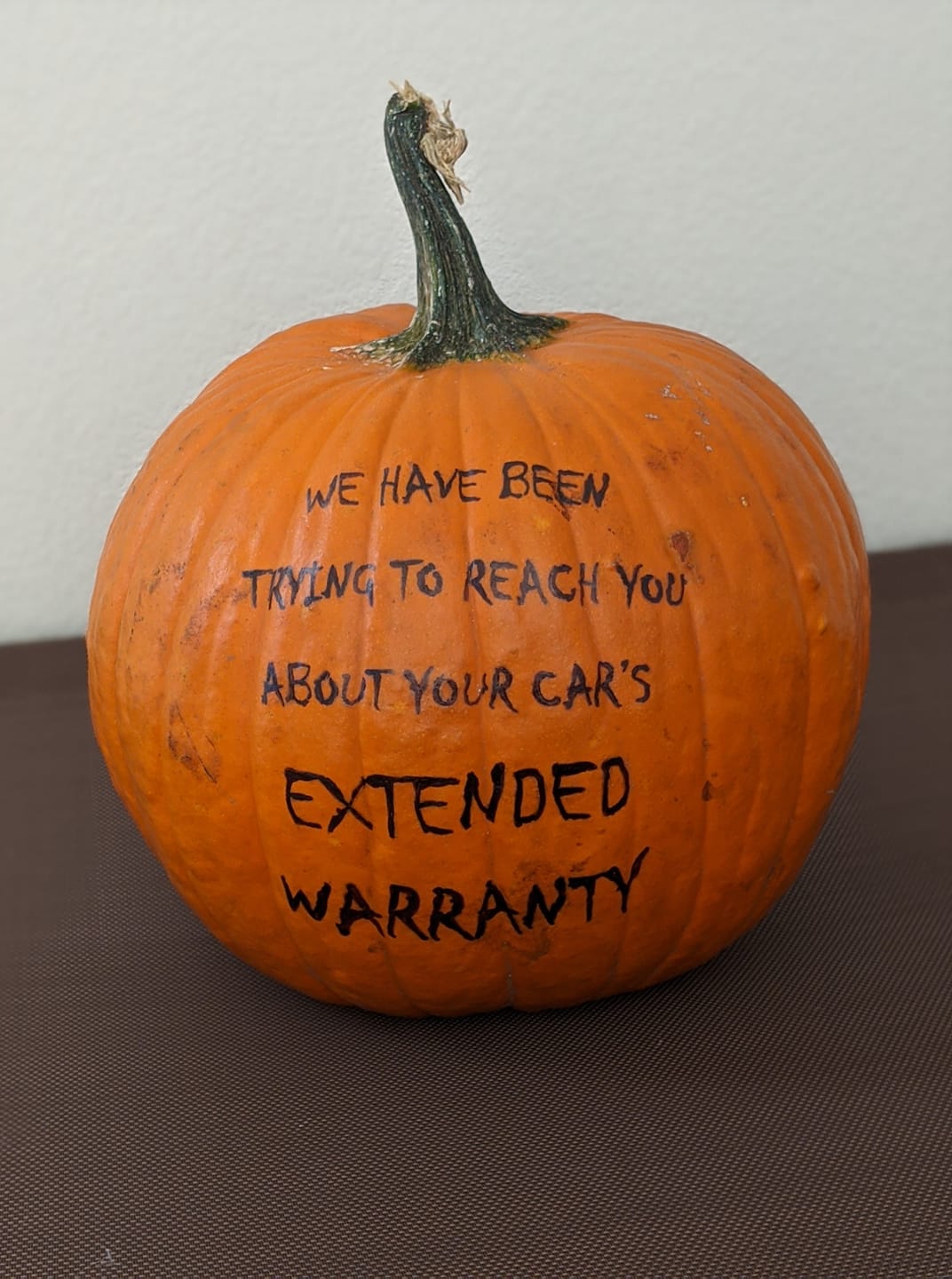 A 2020-themed pumpkin