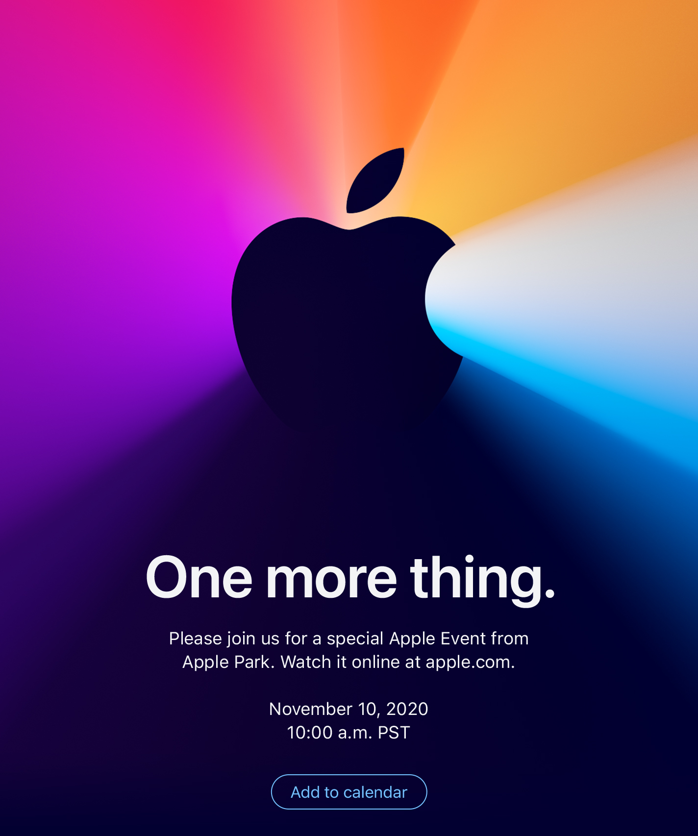 Invite to Apple's November event