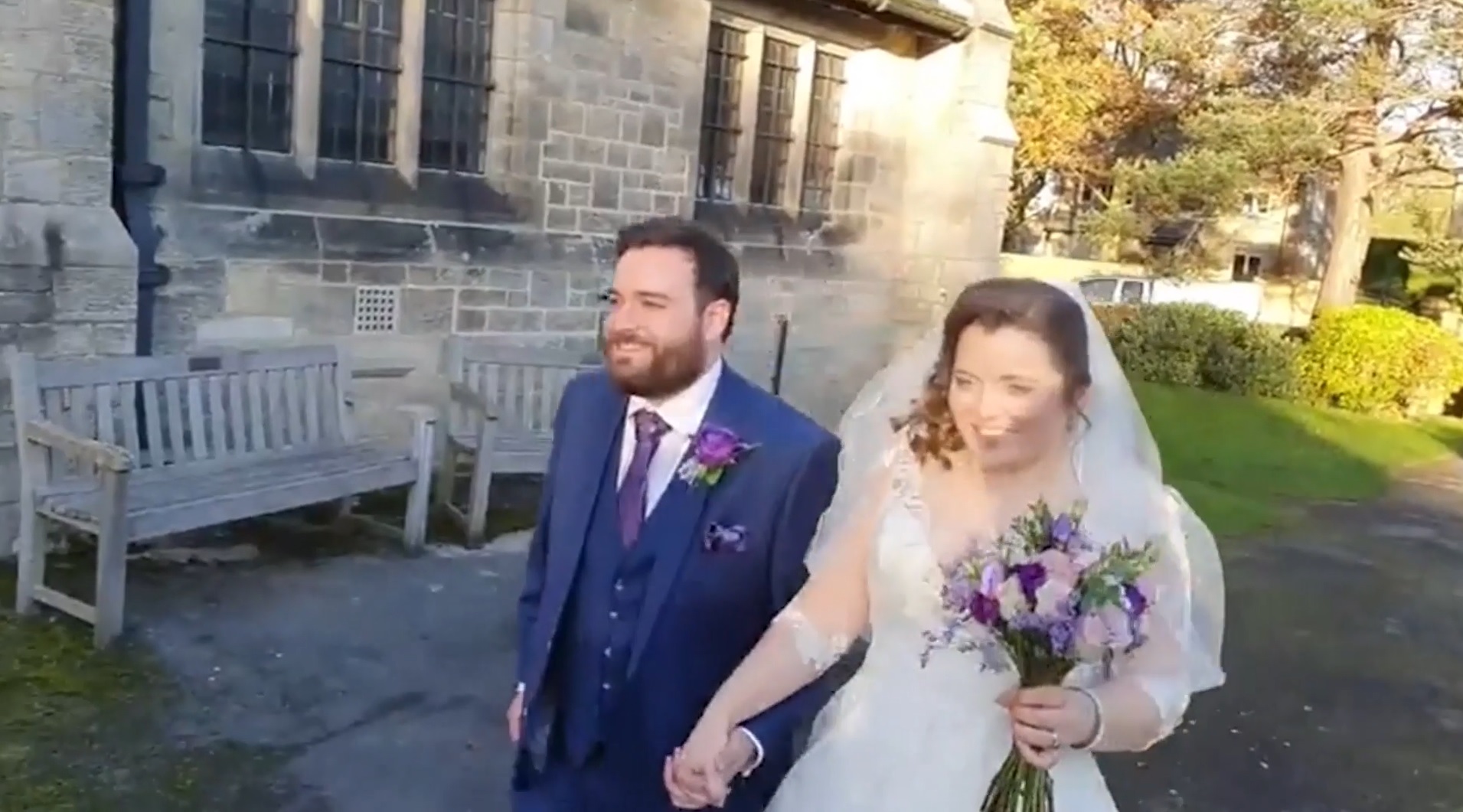 Fiona and Andy Gammage at their wedding