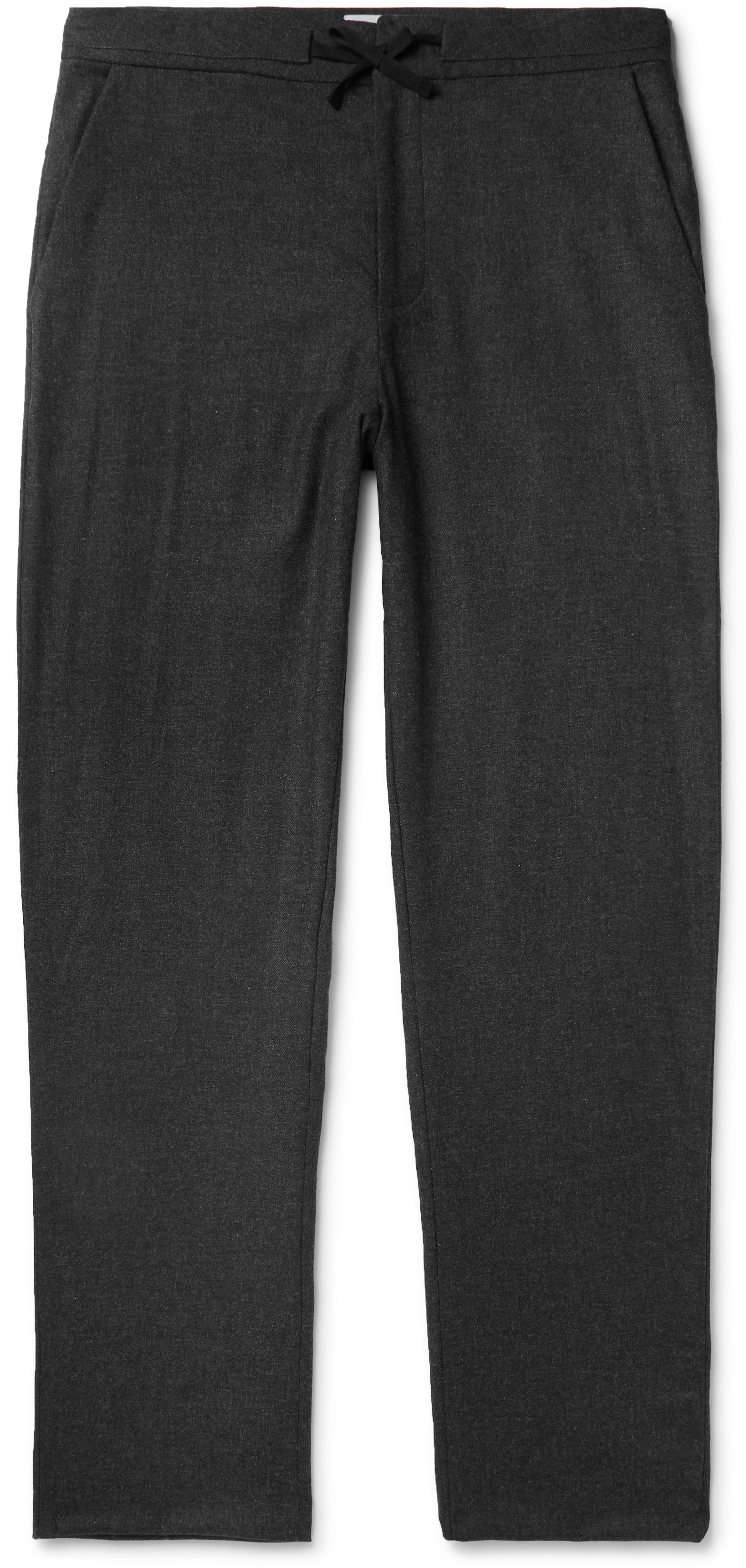 Merino wool blend drawstring trousers 