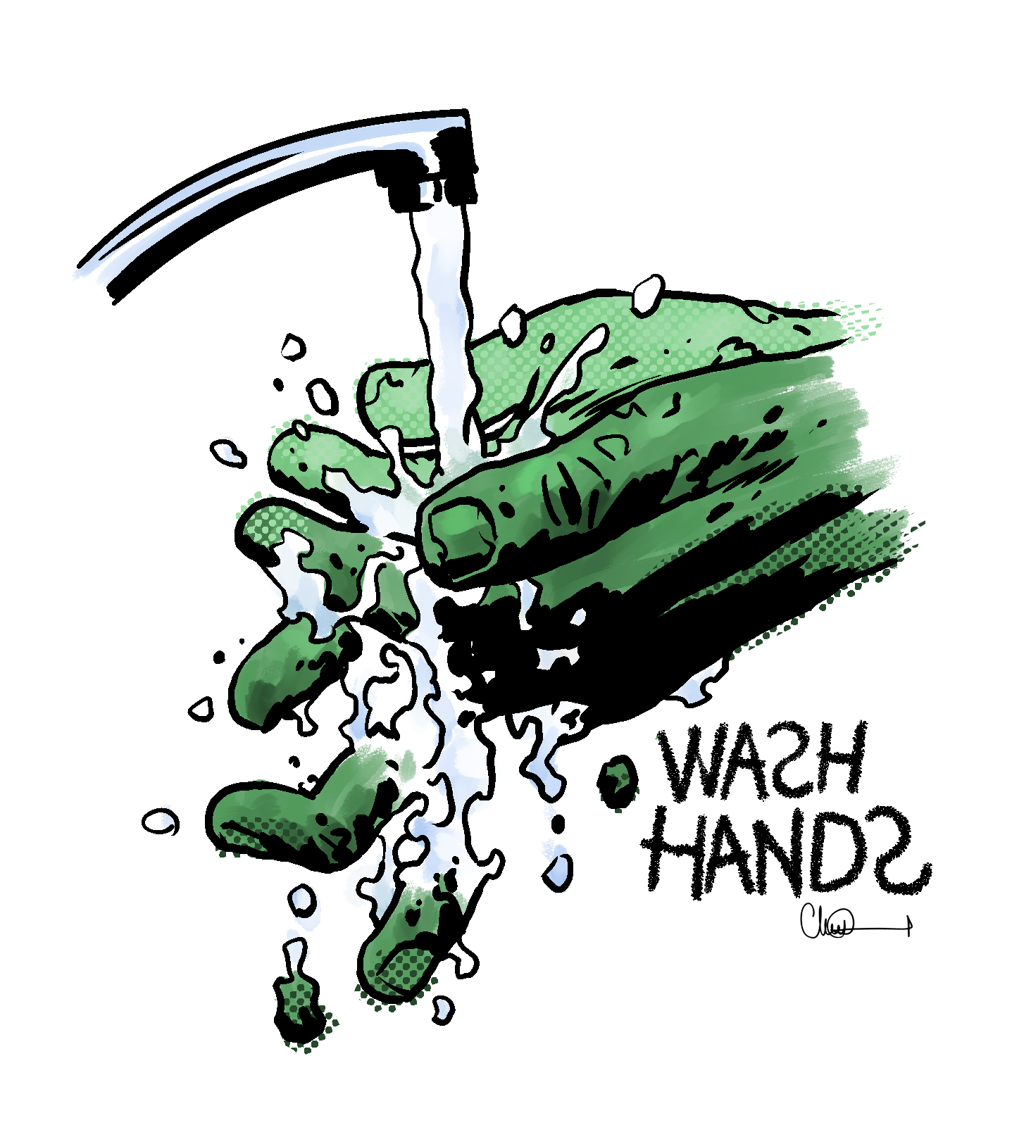 Wash hands