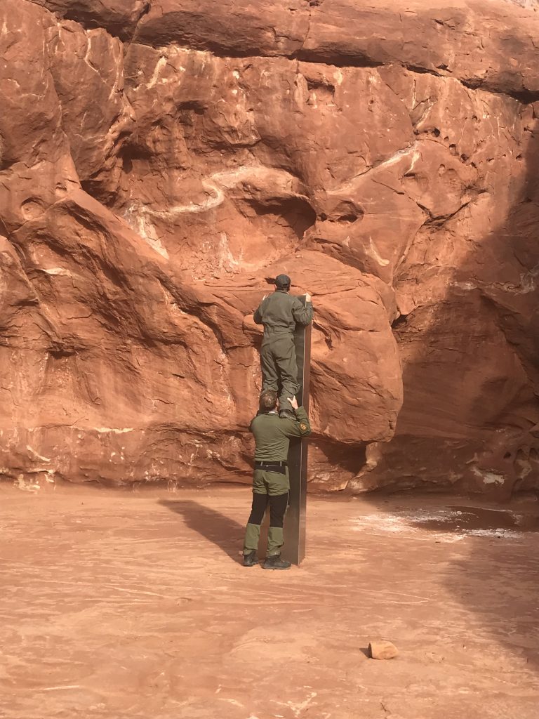 A monolith discovered in Utah 