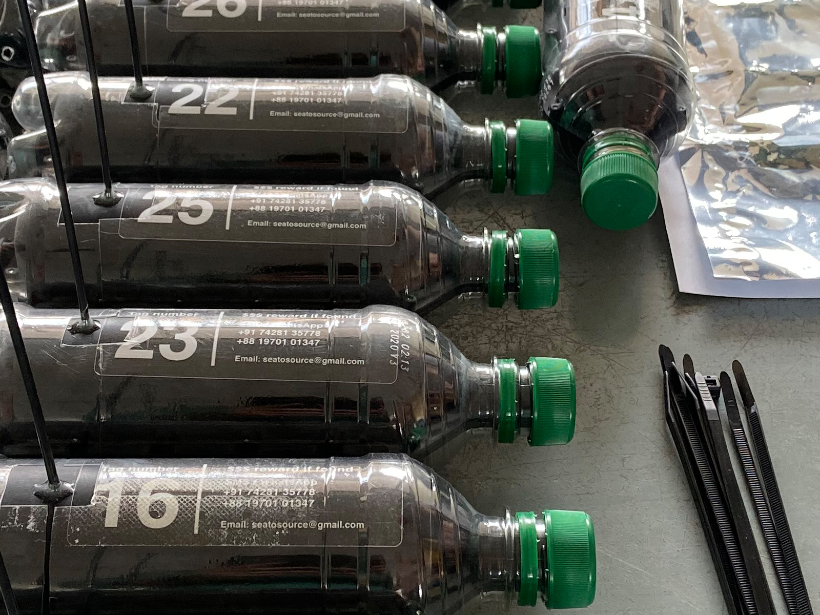 Bottle tags ready for release