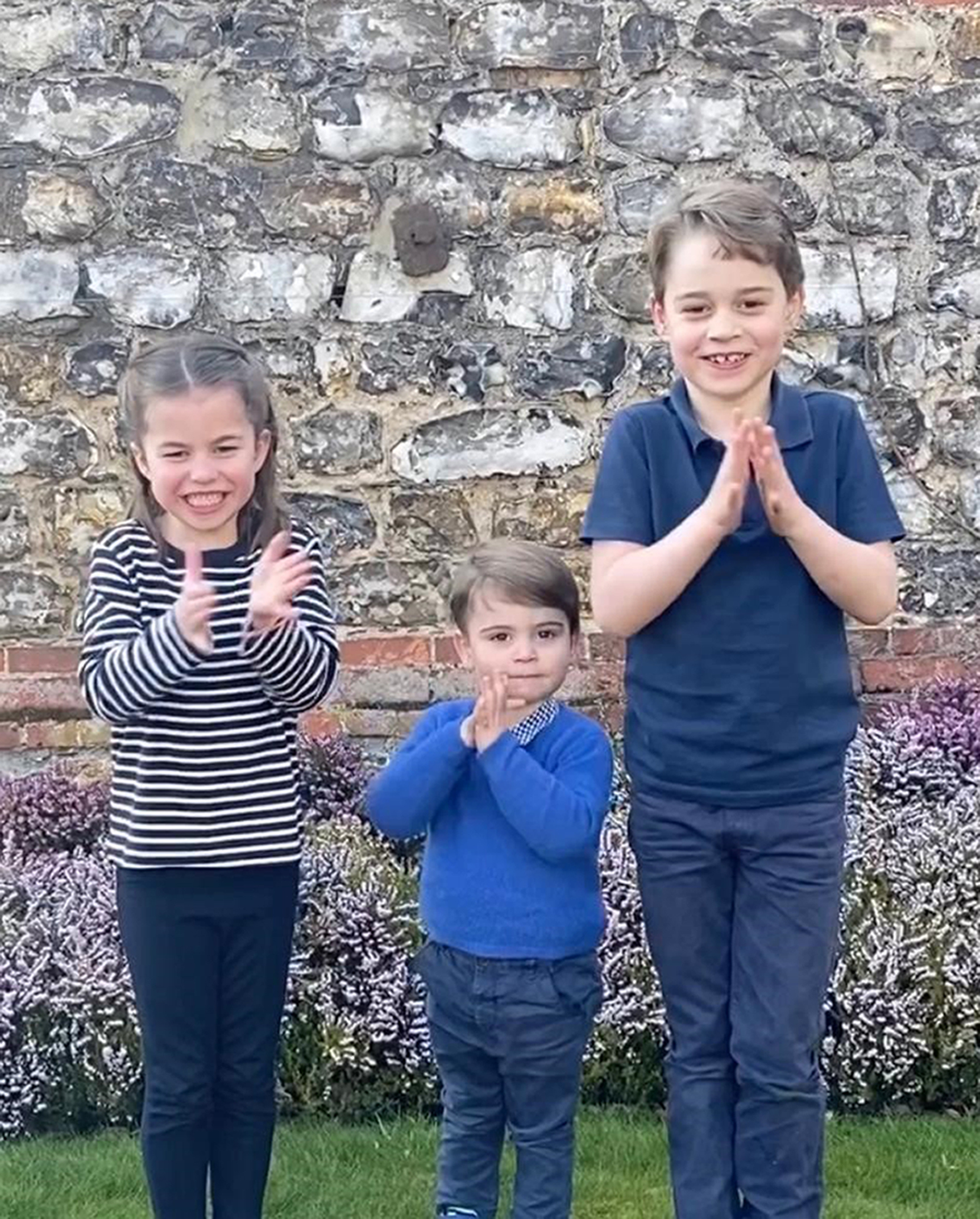 Princes George and Louis and Princess Charlotte