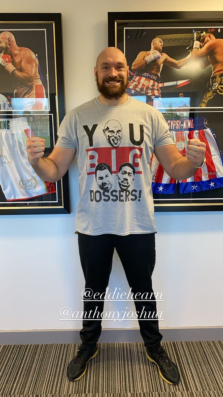 Tyson Fury had a message for Anthony Joshua and promoter Eddie Hearn