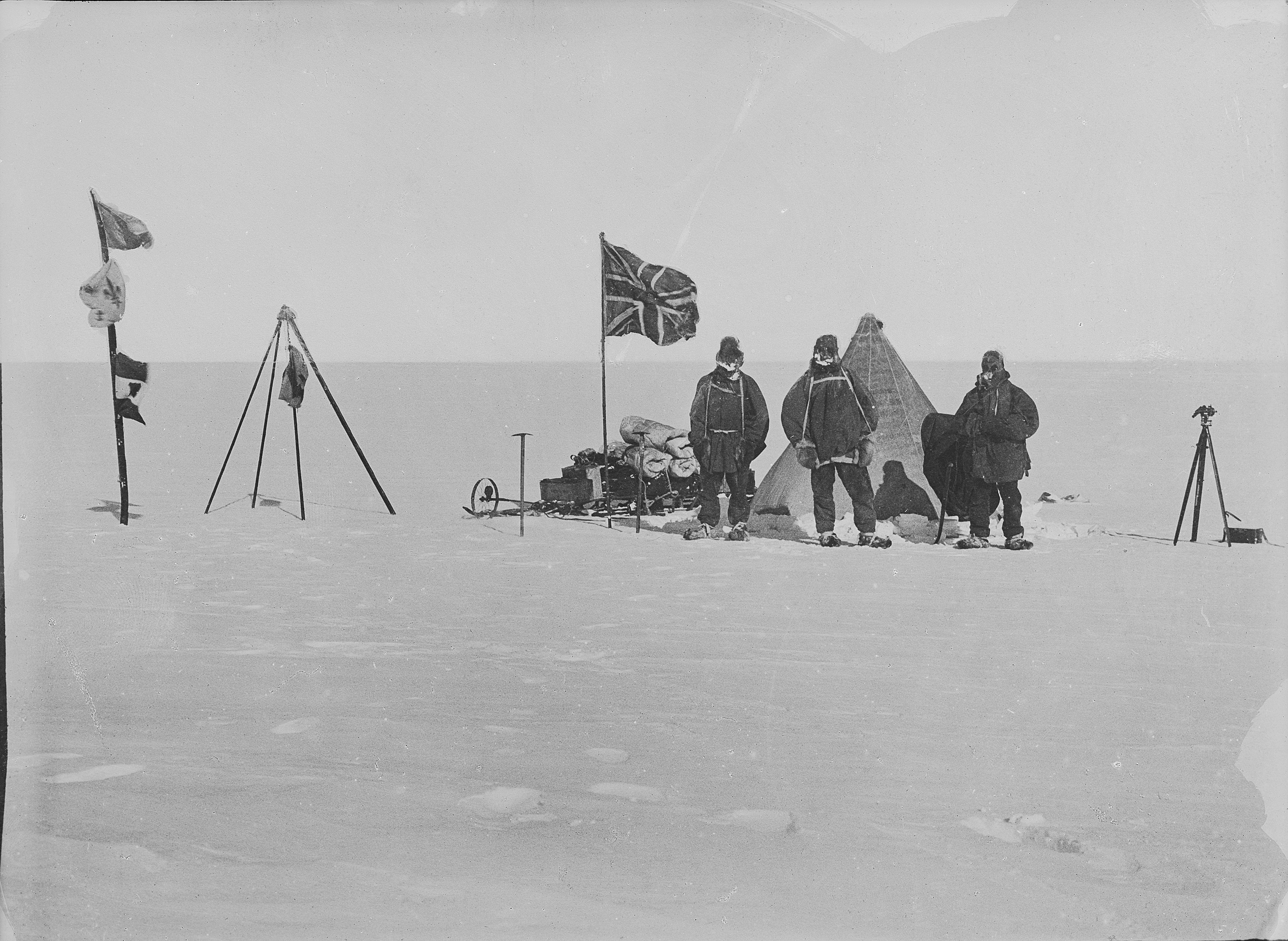 The Christmas camp on the plateau. (Scott Polar Research Institute, University of Cambridge/ PA)