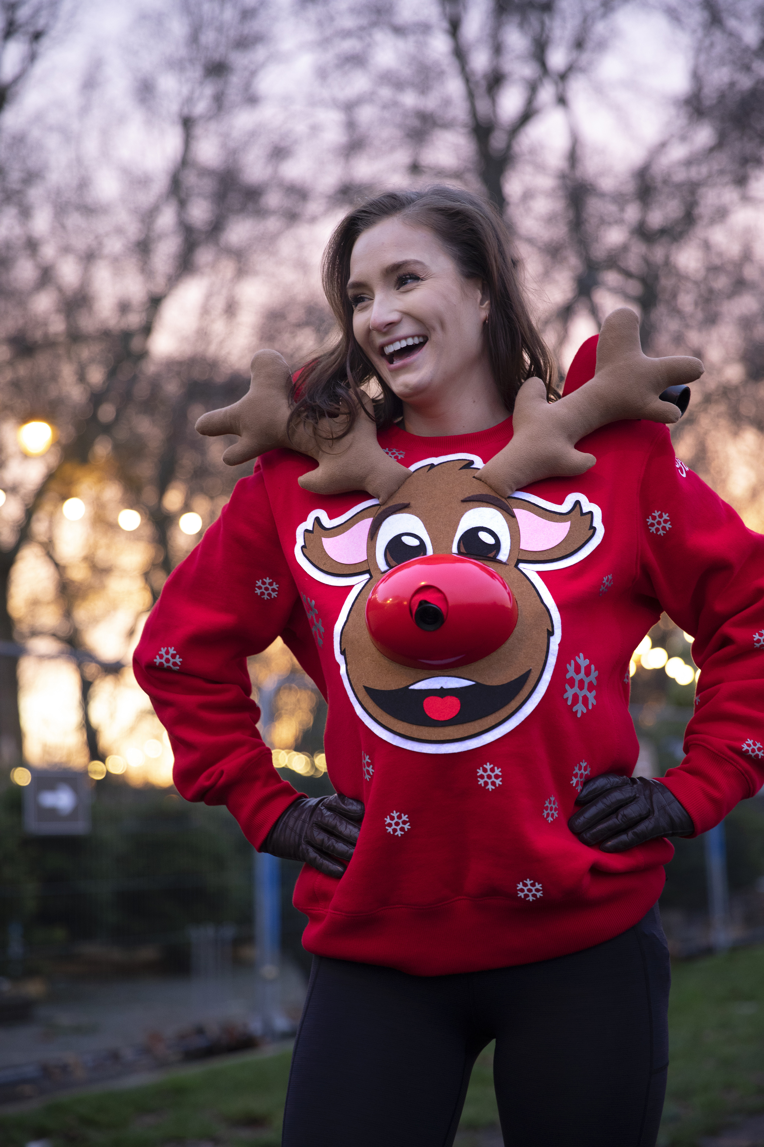 Ford creates Christmas jumper that projects safe distance