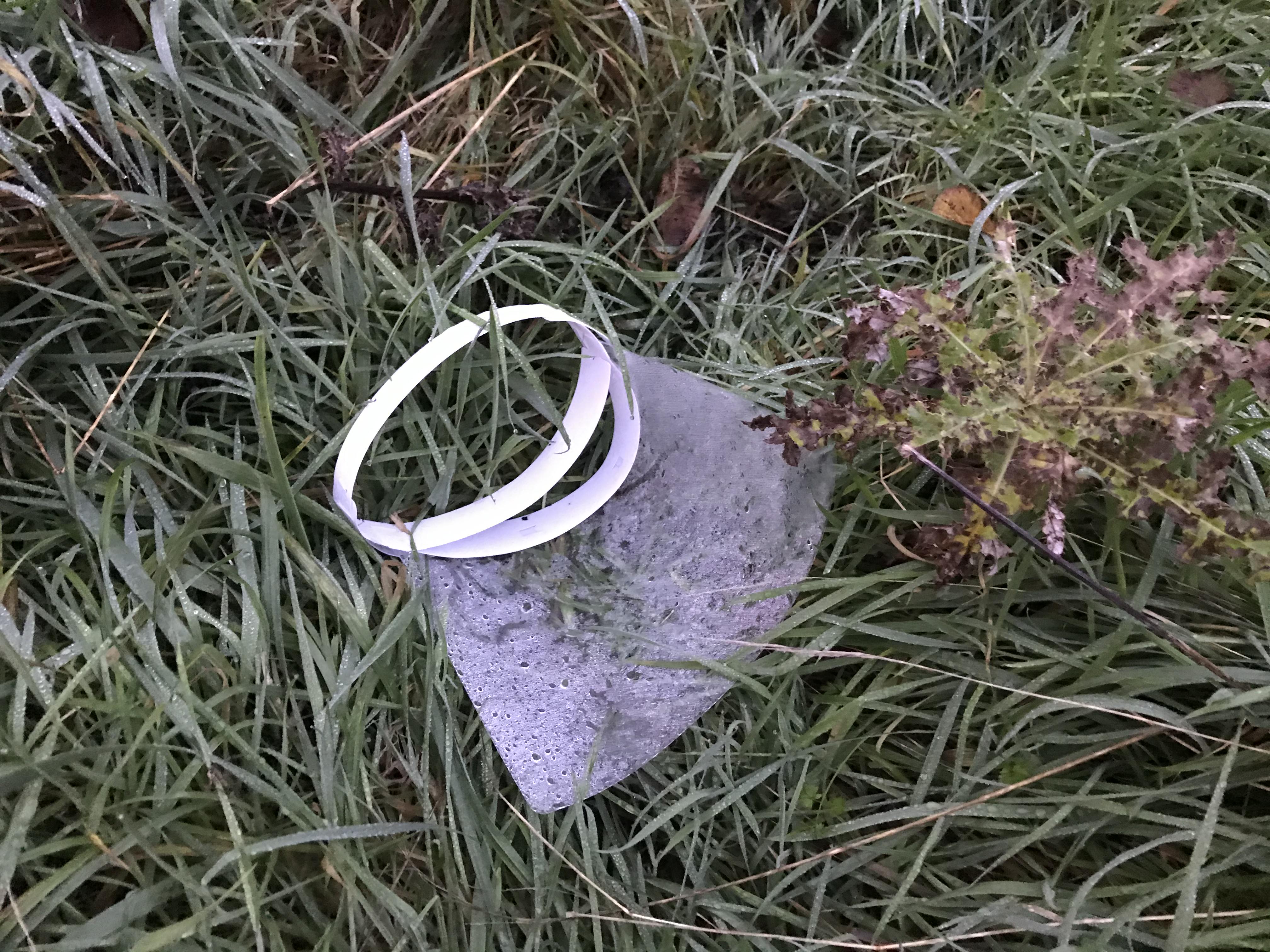 A PPE visor discarded near a beach in Yorkshire (Ana Cowie /Yorkshire Wildlife Trust/PA)