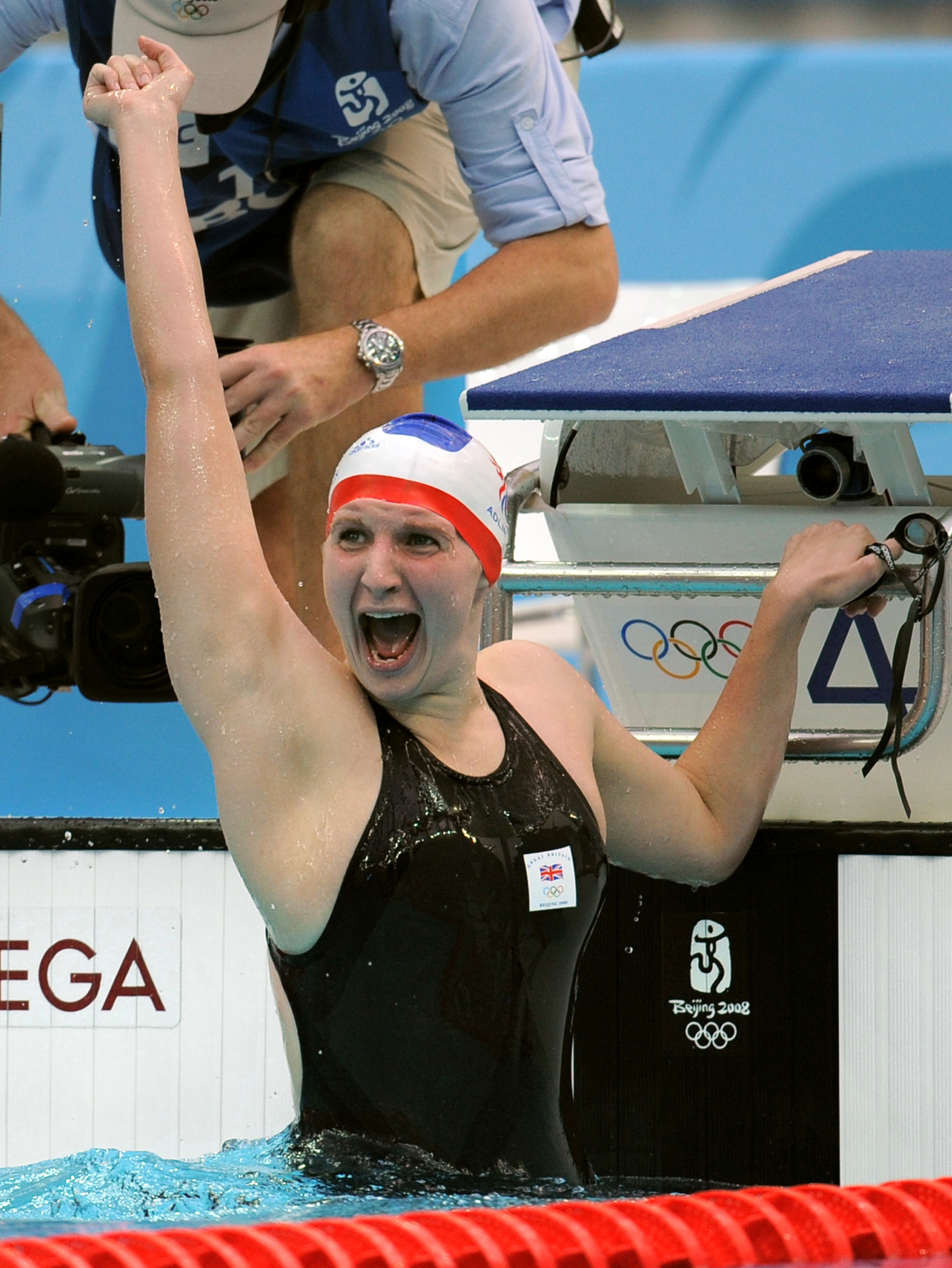 Adlington after her second gold win at the 2008 Beijing Games (Gareth Copley/PA)