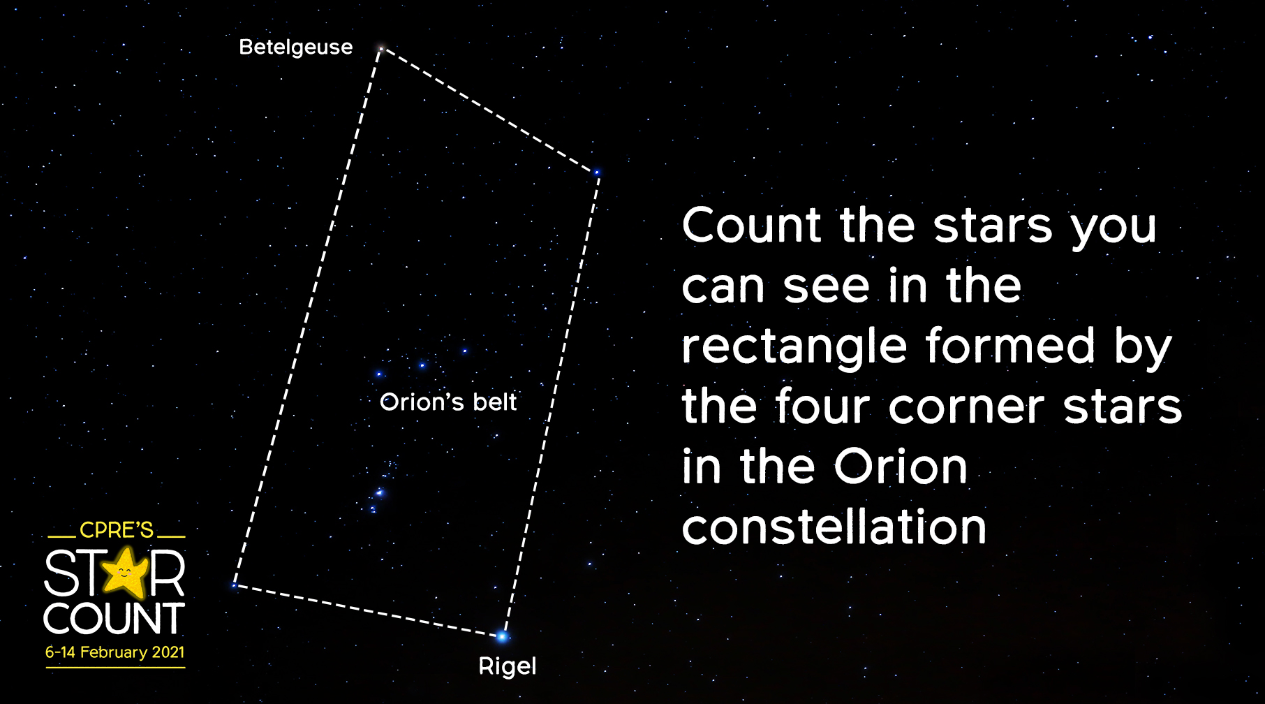 The area of the night sky that the citizen science survey focuses on (CPRE/PA)