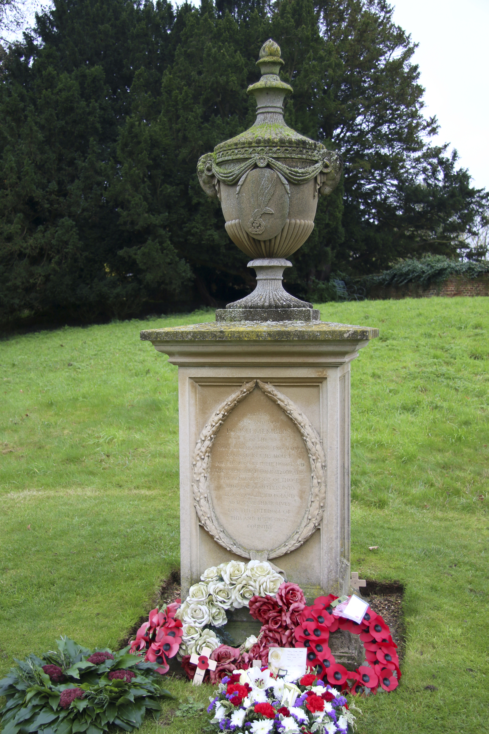 The memorial to the Cichociemni at Audley End House. (English Heritage/ PA)