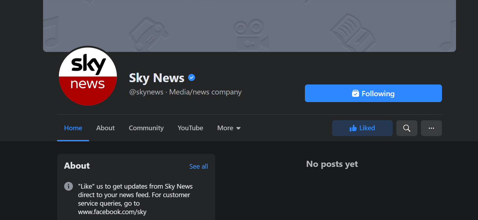 Content on Sky News's Facebook page disappears following news ban in Australia