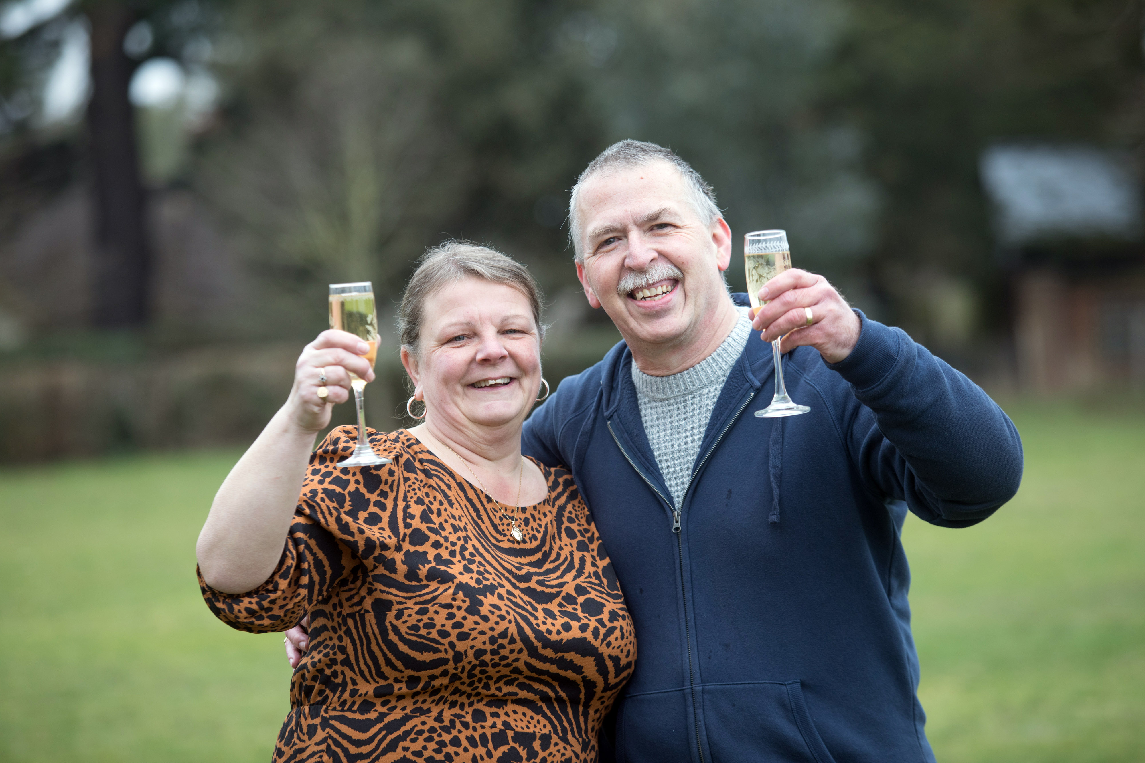 Karen and Jeff Dakin plan to take their teenage son Callum on his first ever holiday following their lottery win. (National Lottery/ PA)