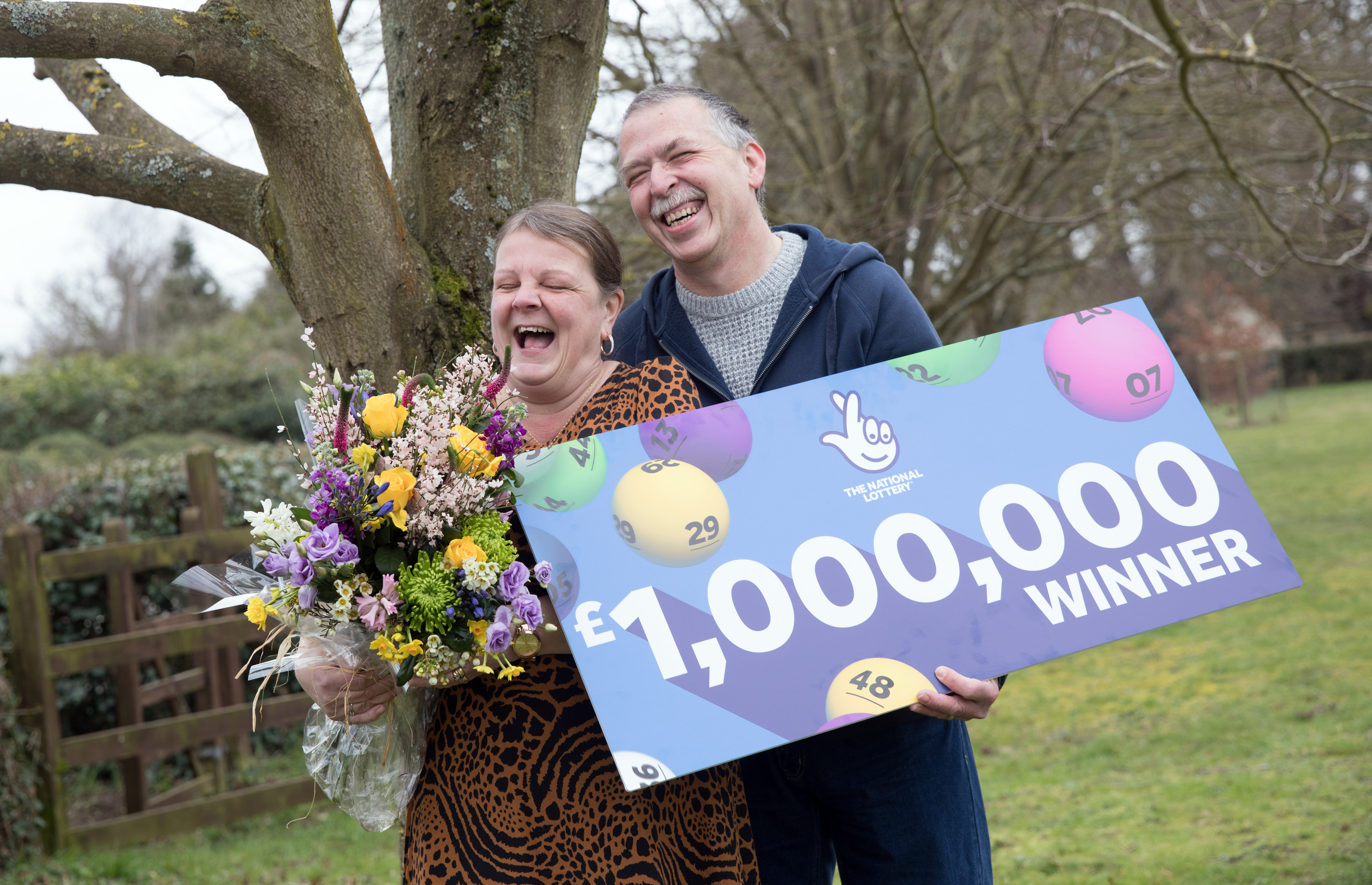 Karen Dakin said she has no plans to quit her job as a school dinner lady following her lottery win. (National Lottery/ PA)