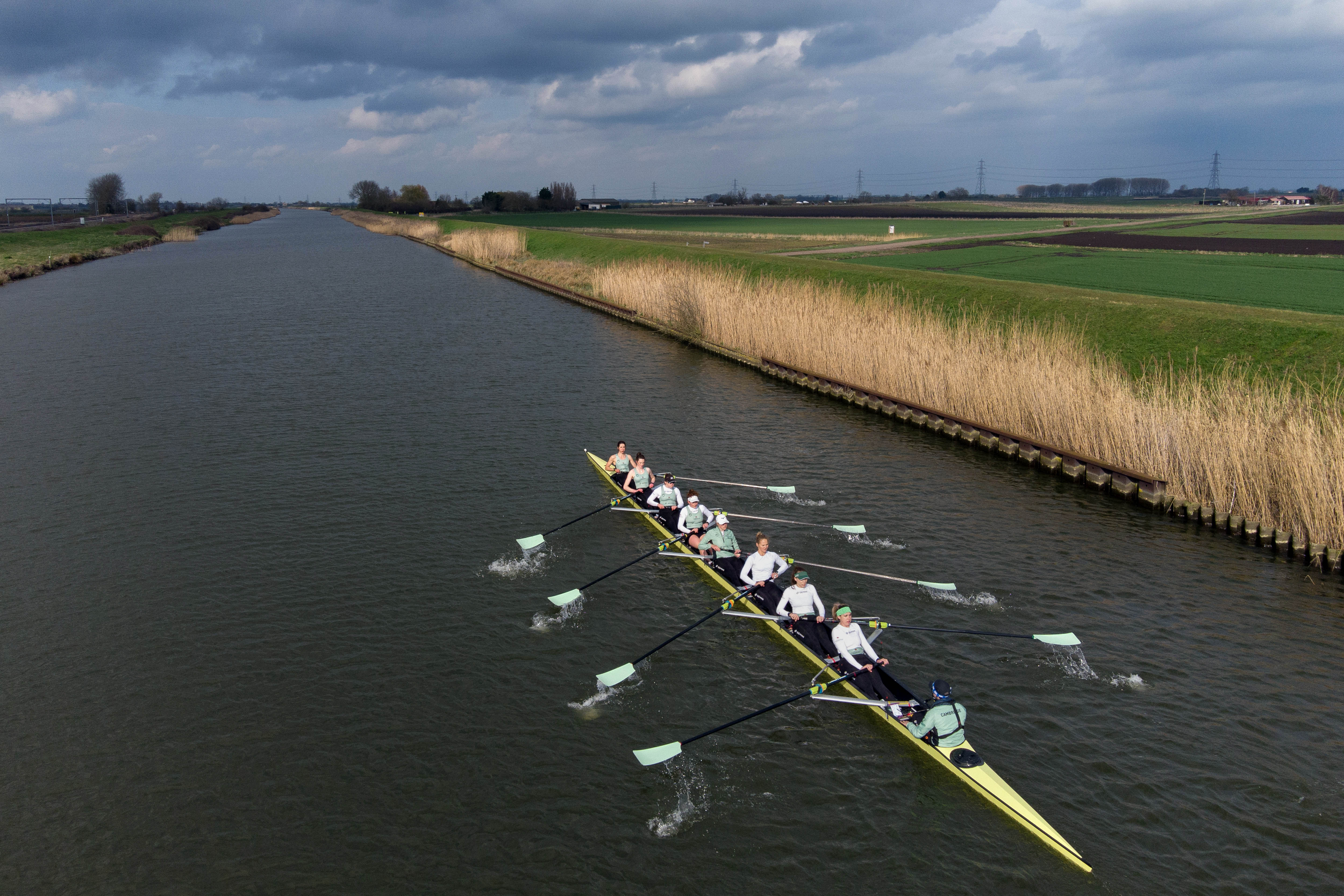 The annual contest between Oxford and Cambridge Universities has been switched from the Thames to the Great Ouse this year. (Joe Giddens/ PA)