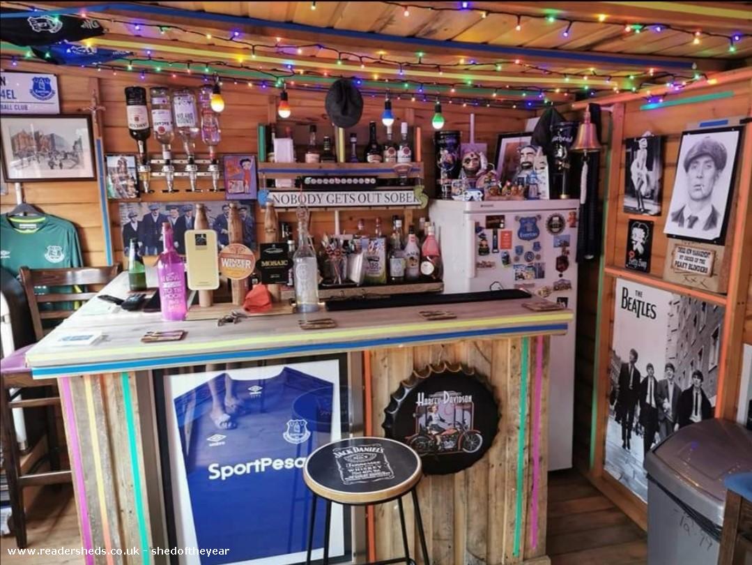 A Peaky Blinders-themed shed on Merseyside