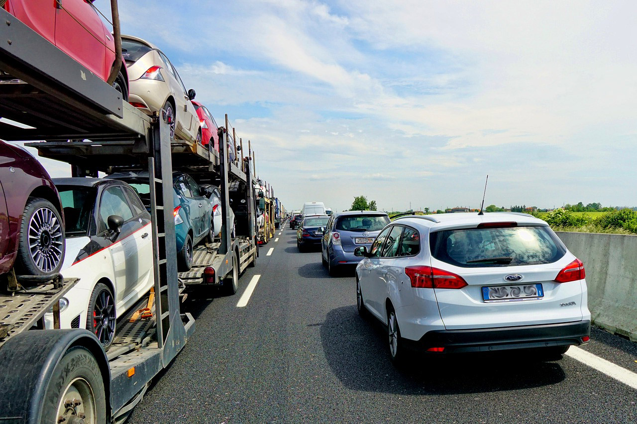 Traffic jam in Europe