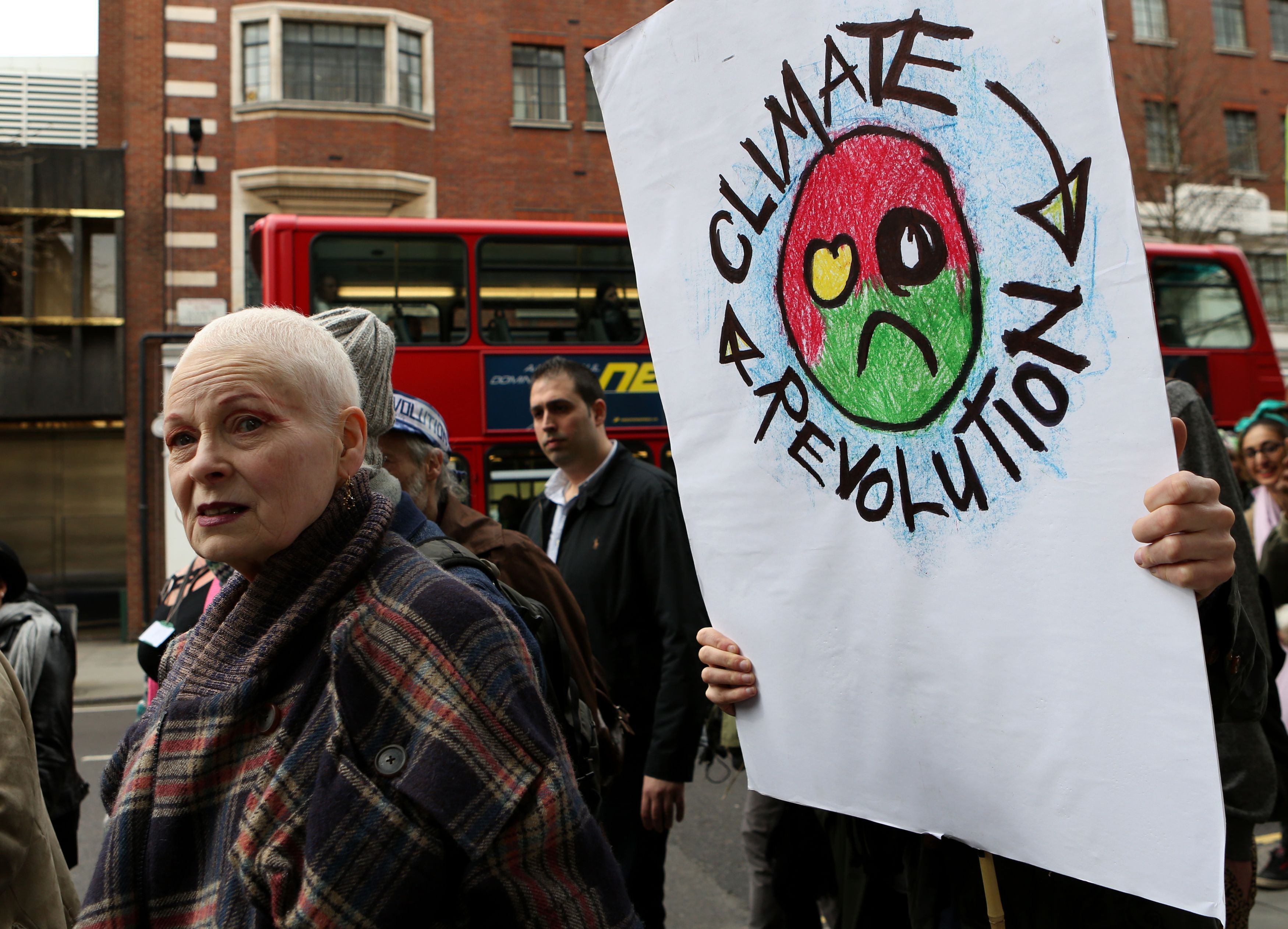 Vivienne Westwood at an anti-fracking demonstration