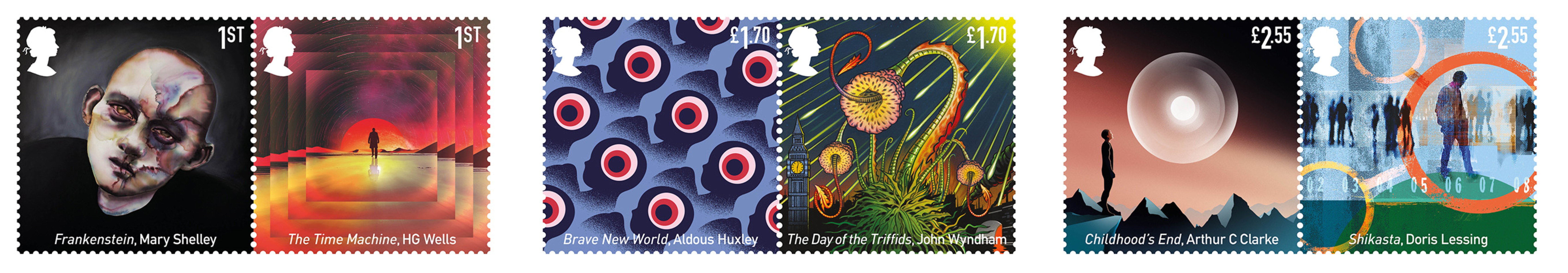Classic sci-fi stamps