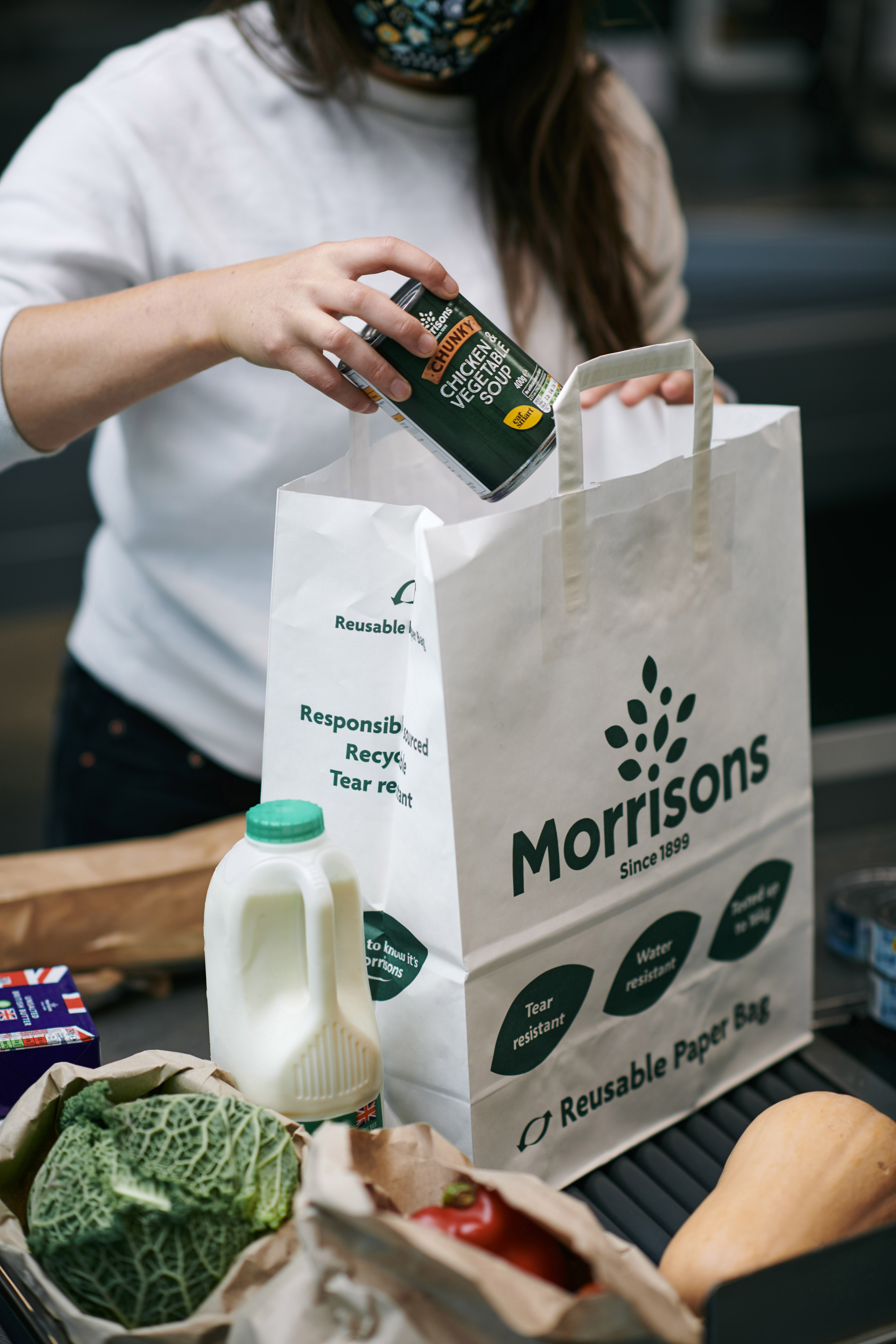 Morrisons has said customers will be able to buy 30p paper bags 