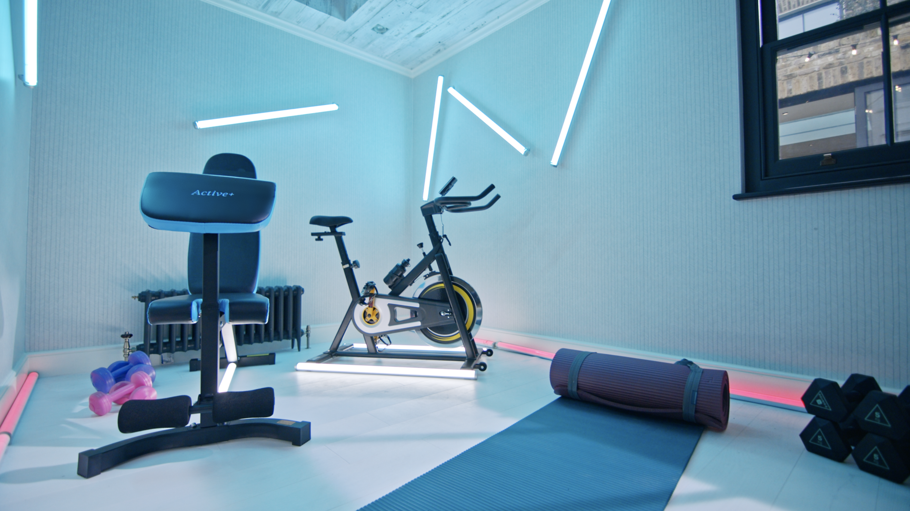 The property is fitted with its own gym