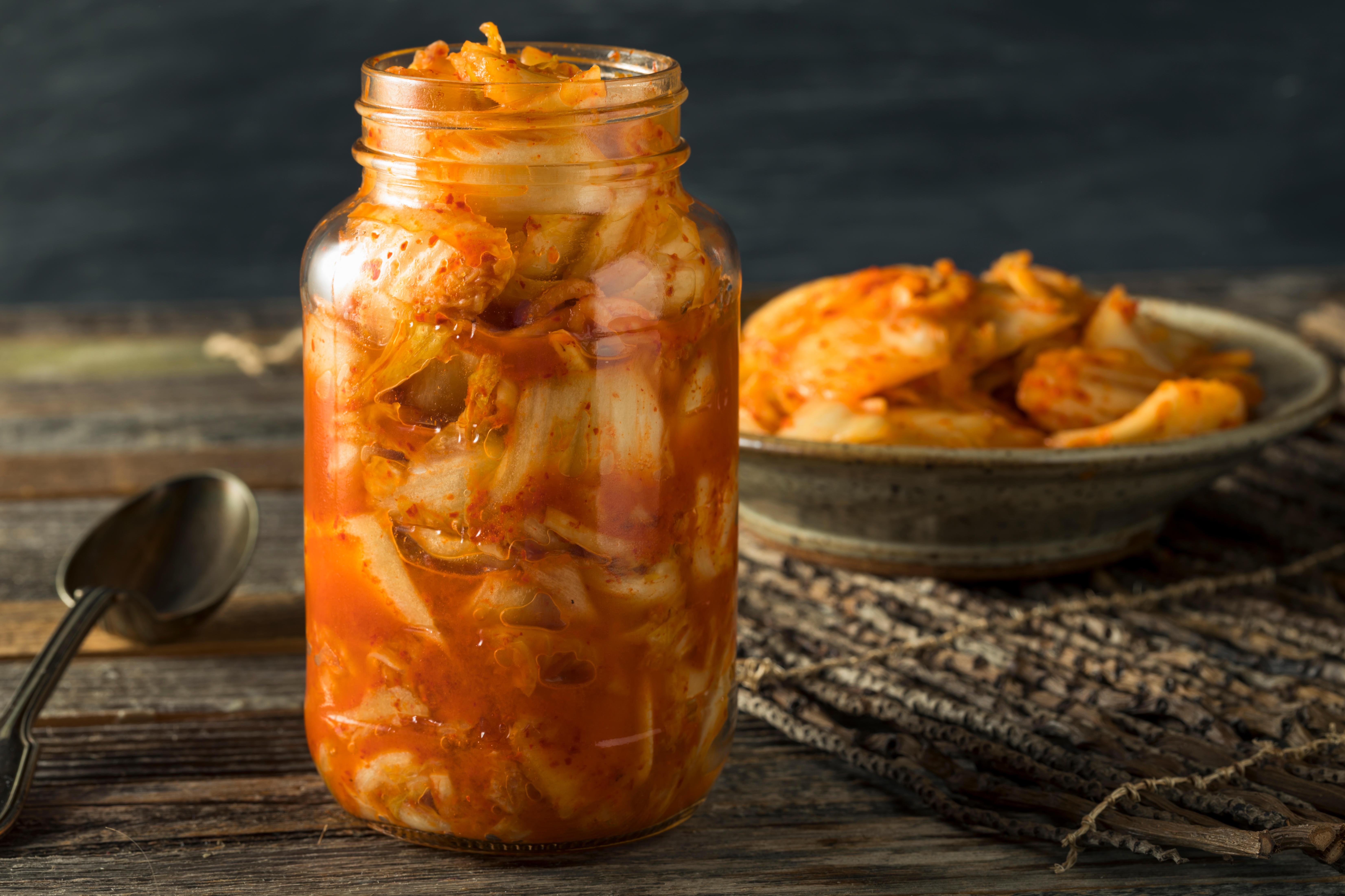 Jar of kimchi