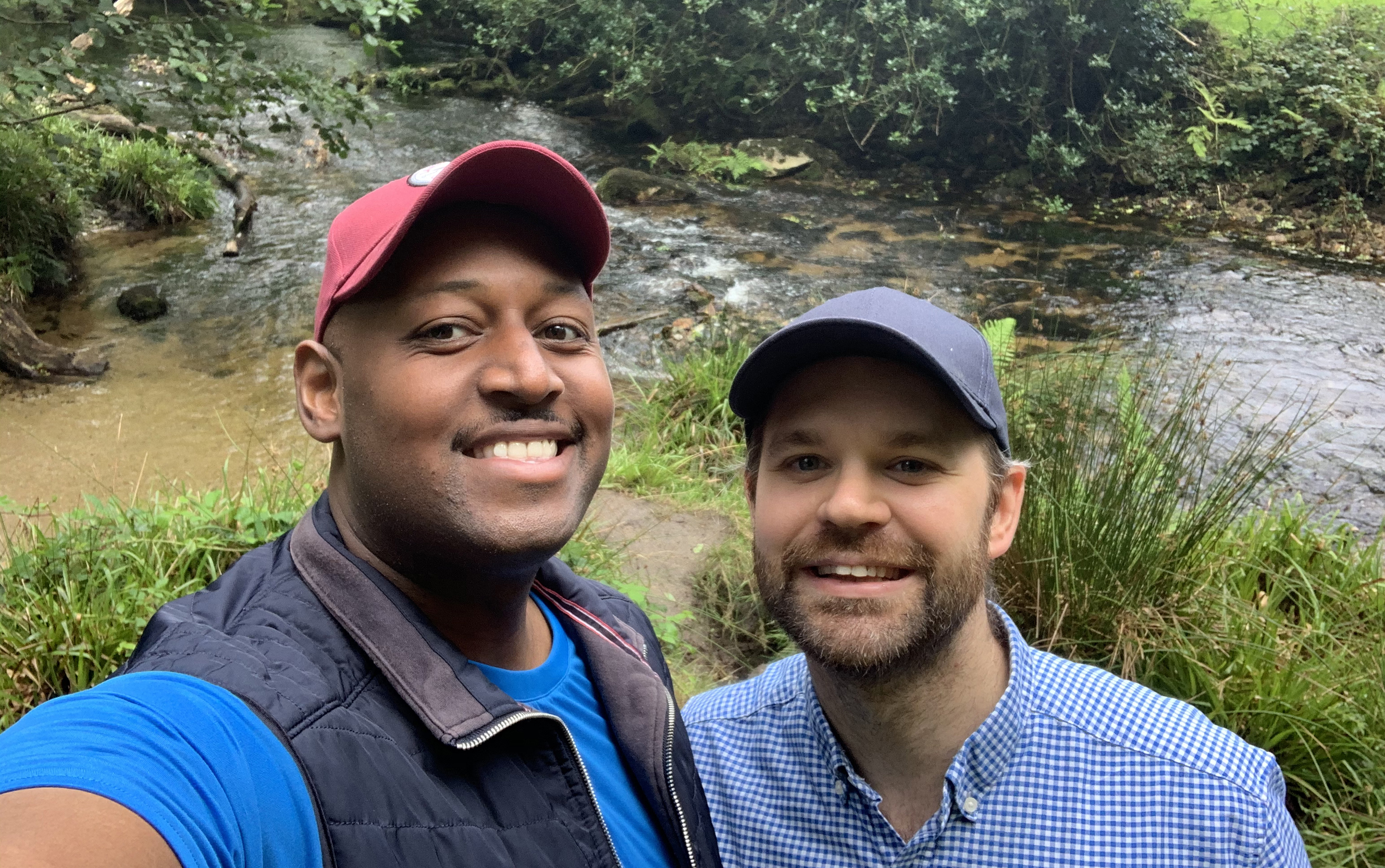  Christian Azolan and partner Konrad out for a walk