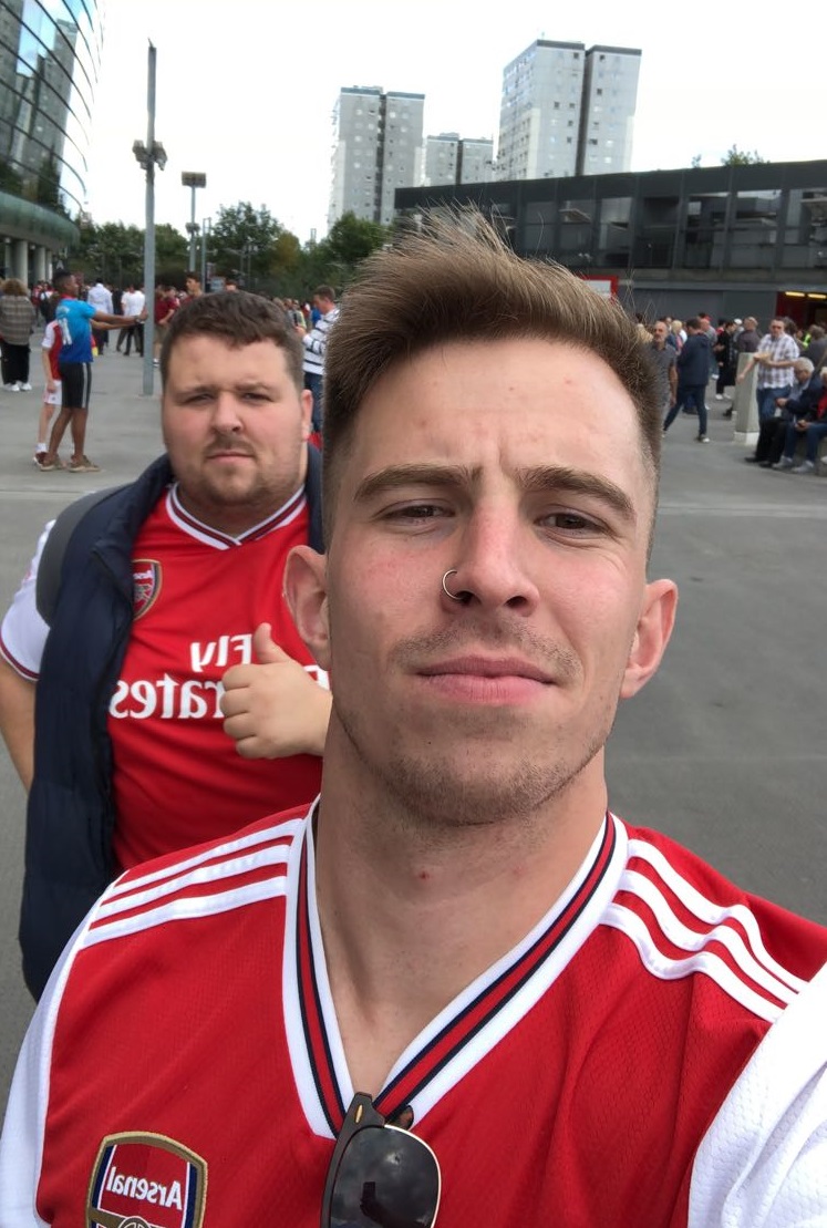 Pierce Robinson at the Emirates Stadium