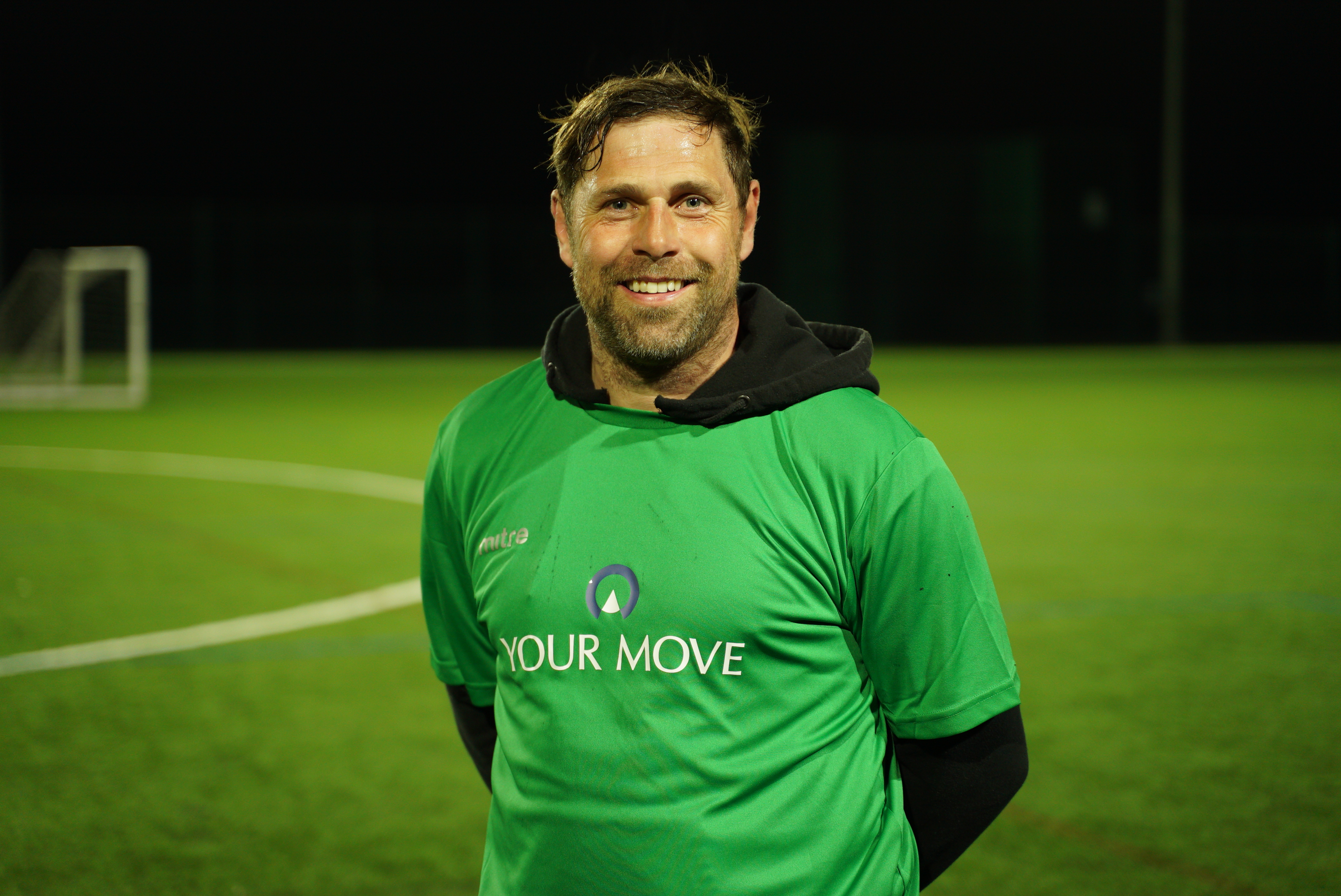 Former Norwich striker Grant Holt at an event for Your Move, promoting the 'Your Club, Your Kit' competition 