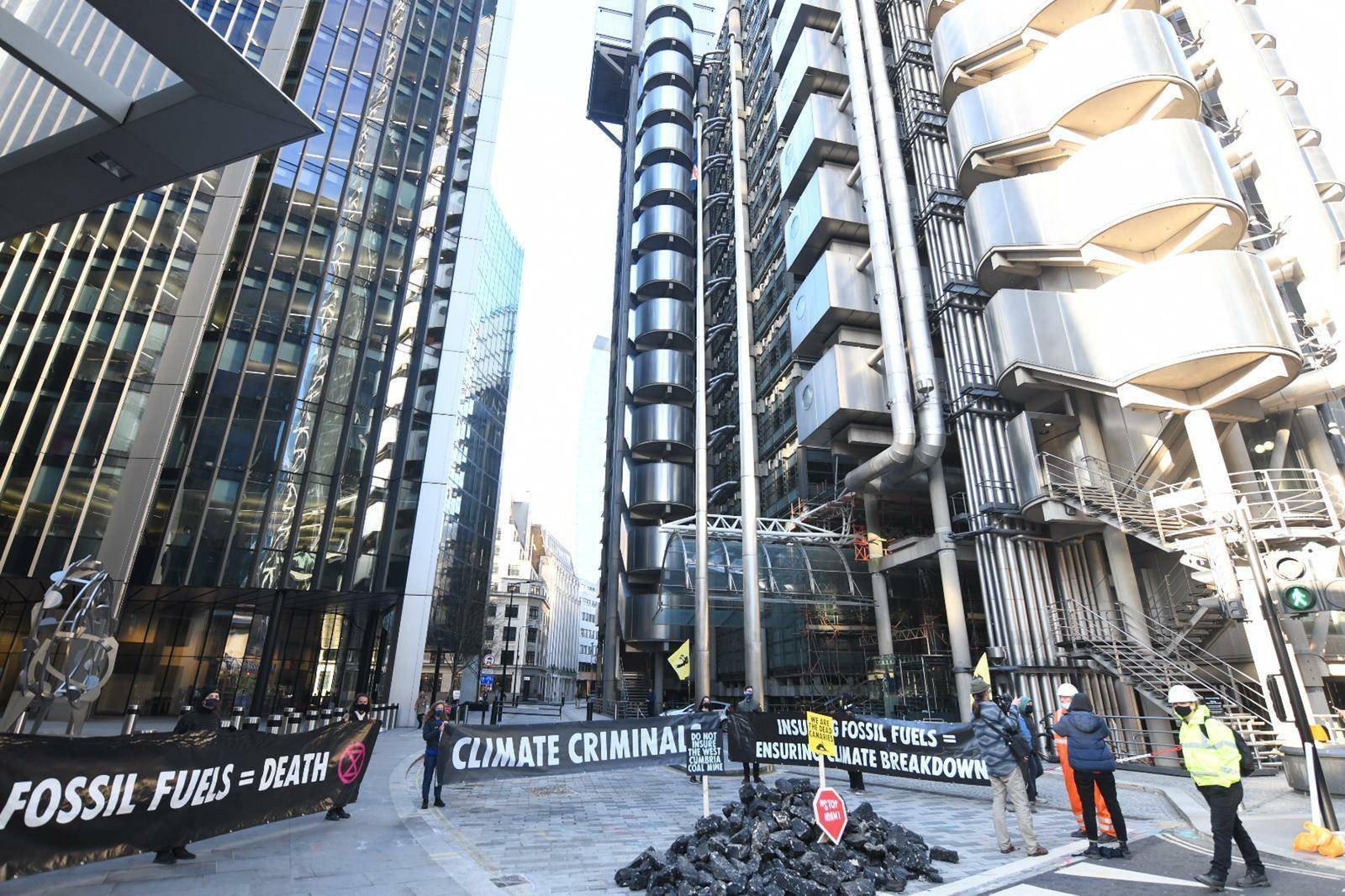 Insurance Rebellion protest at Lloyd's of London building (Insurance Rebellion/PA)