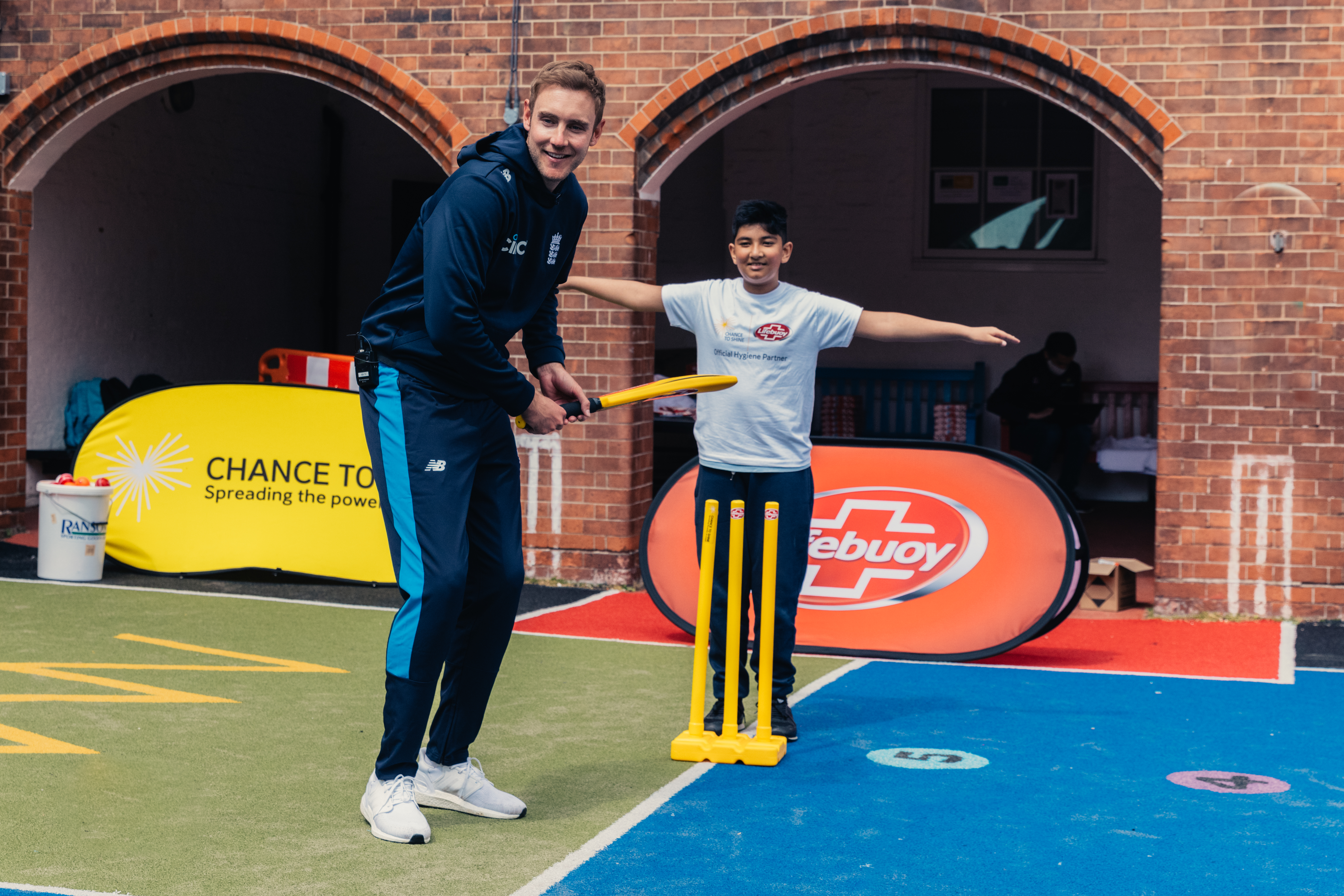 Broad was taking part in an event at Hague Primary School.