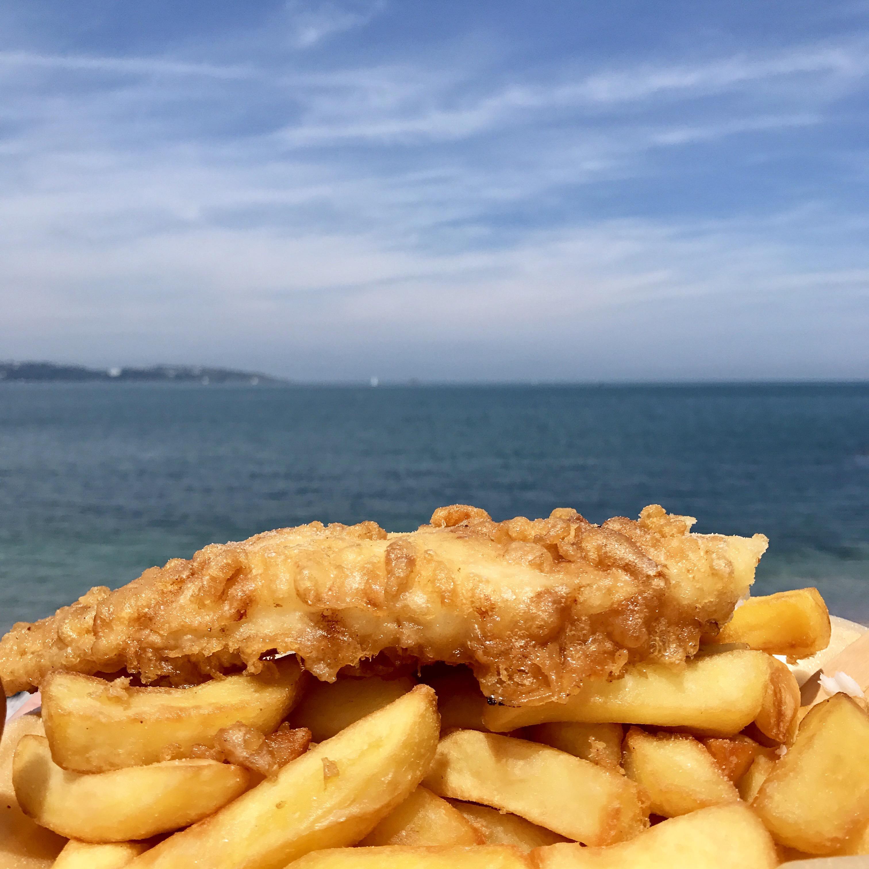 Fish and chips at the seaside
