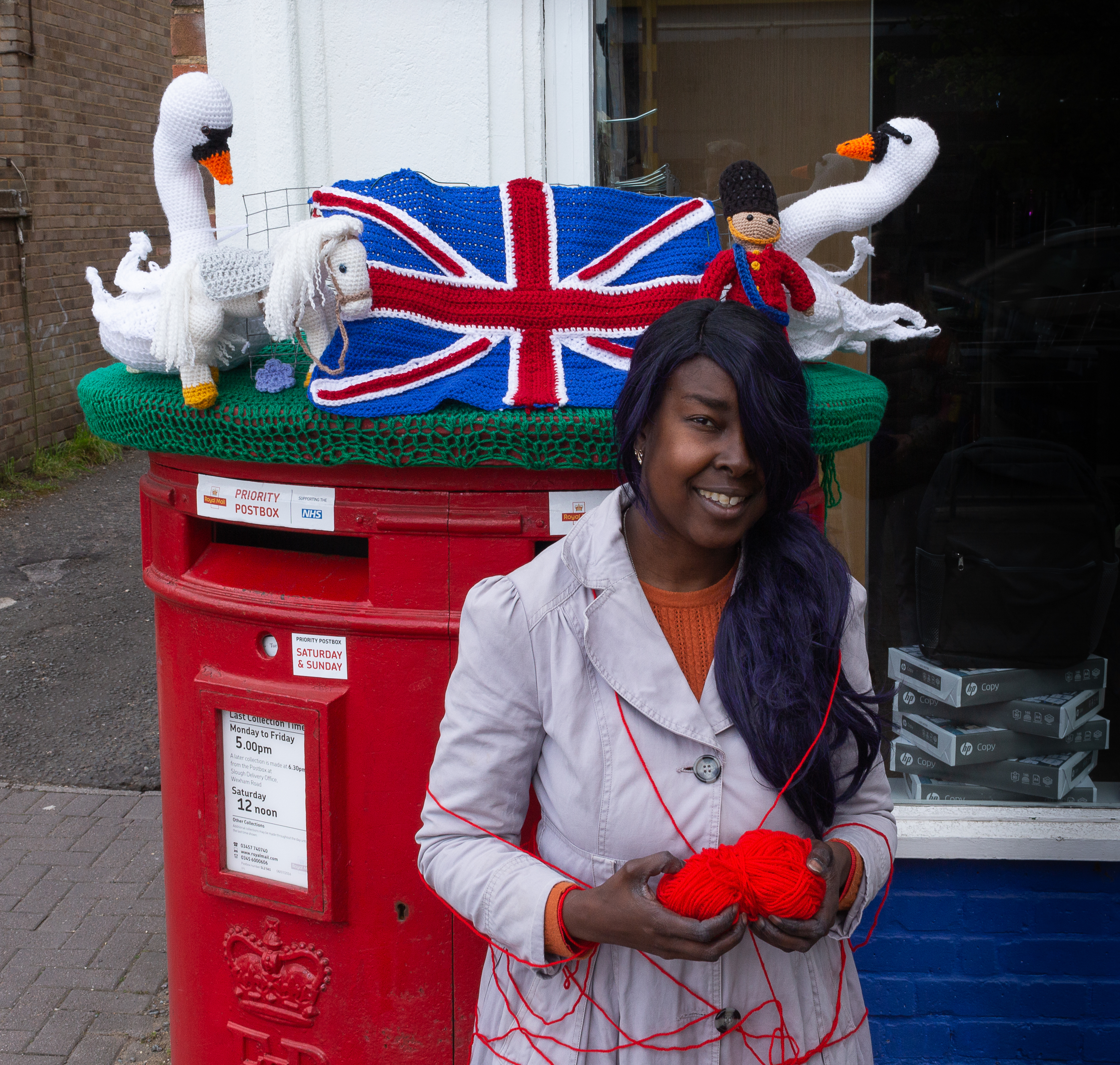 Anita Warburton offers a Royal twist in Farnham Common, Bucks (Lockdown Letterboxes/PA)