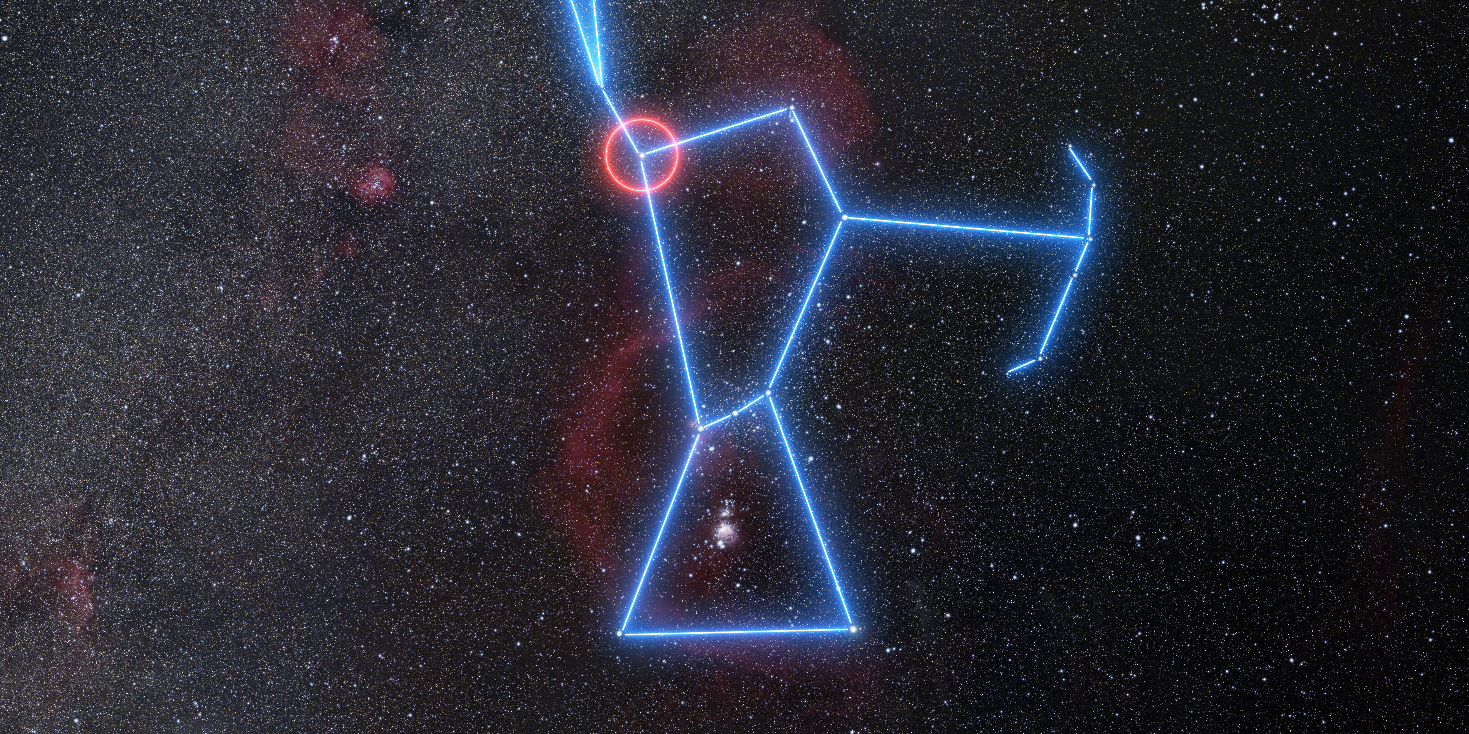 Betelgeuse lies in the constellation of Orion