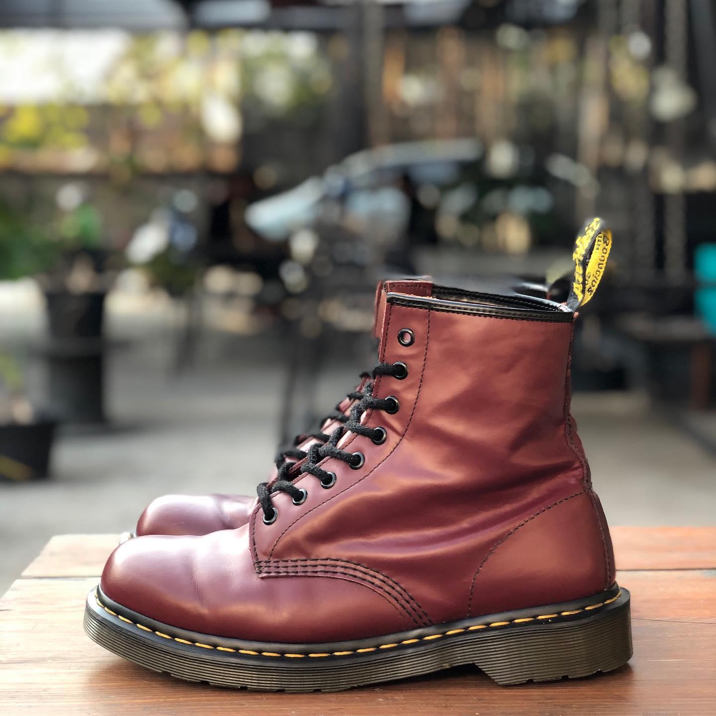 A pair of Dr Martens boots